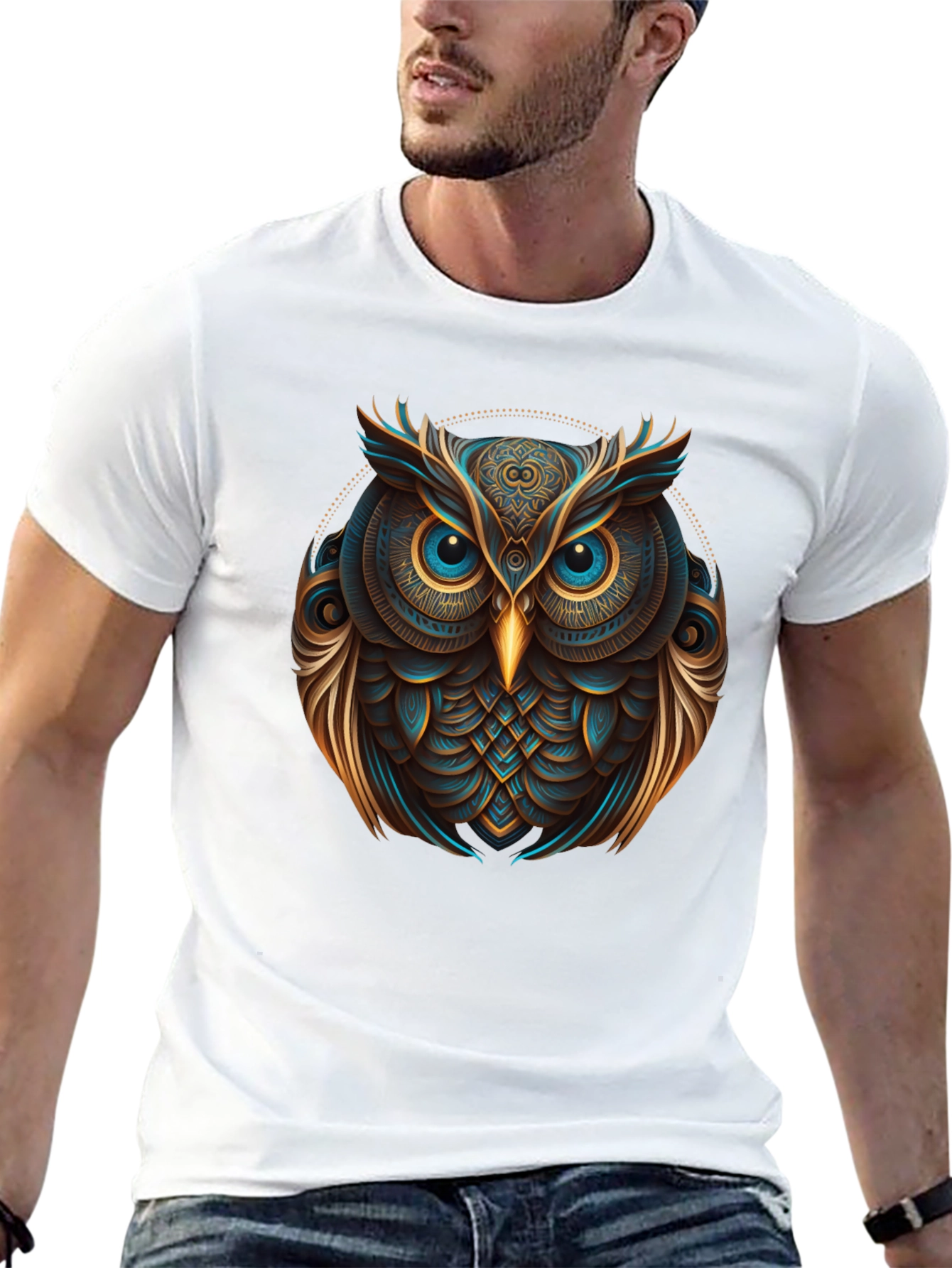 Artistic Owl Graphic Tee - Modern Design