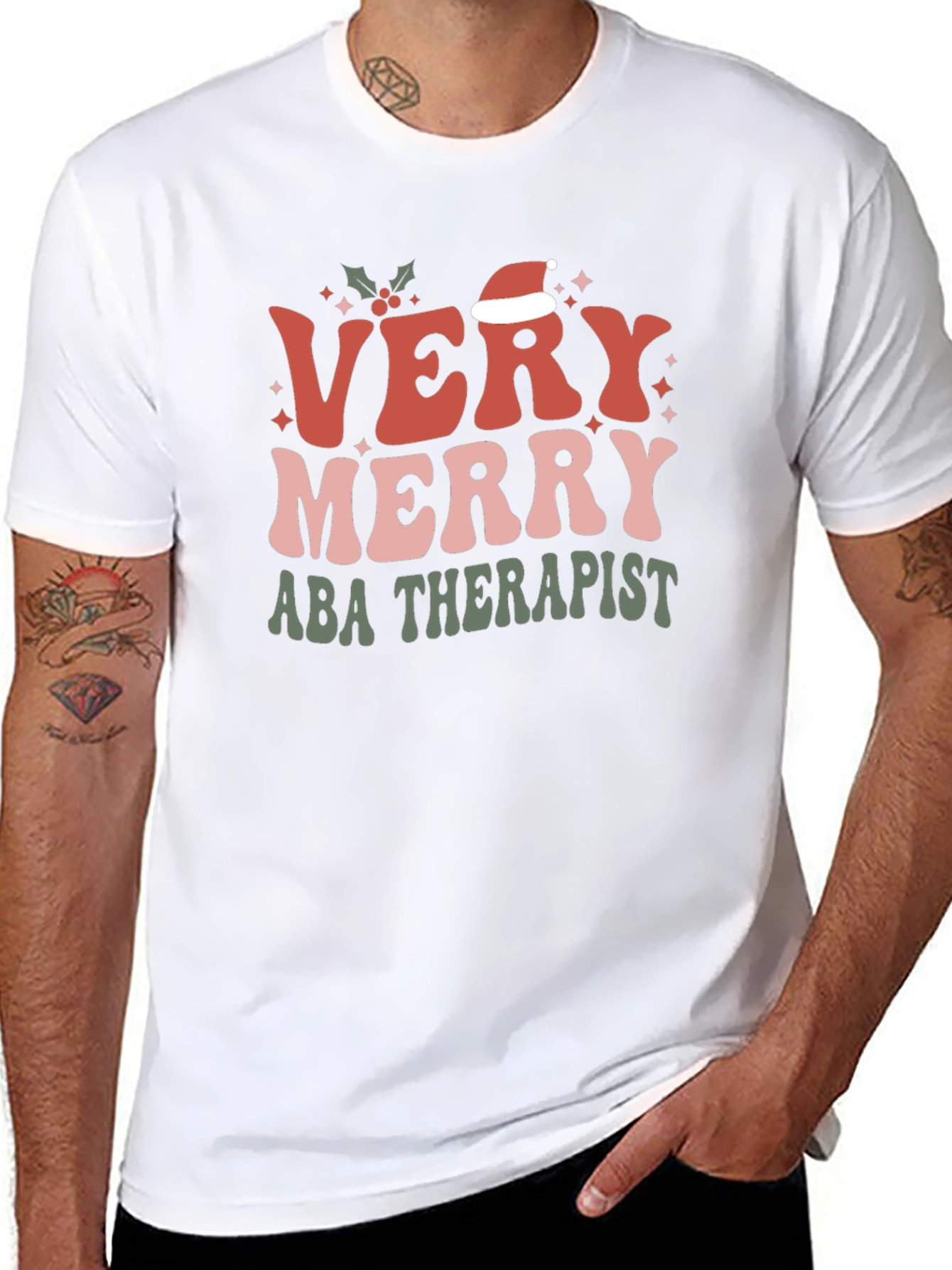 Very Merry ABA Therapist Christmas T-Shirt