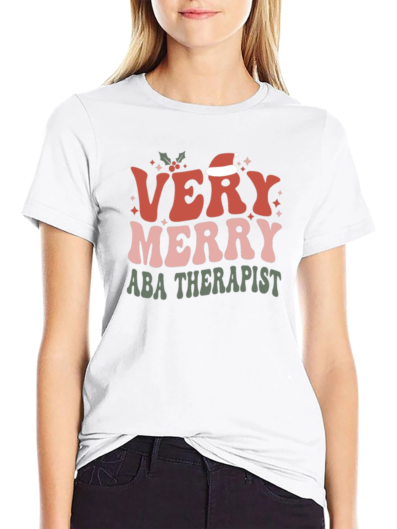 Very Merry ABA Therapist Christmas T-Shirt