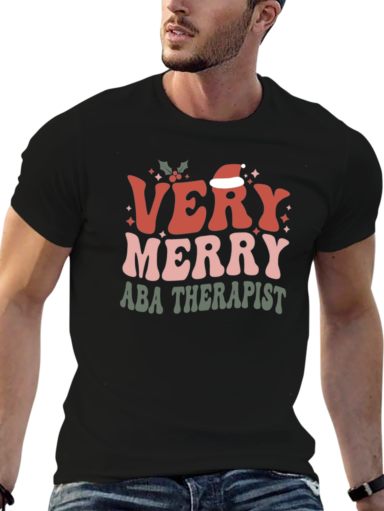 Very Merry ABA Therapist Christmas T-Shirt