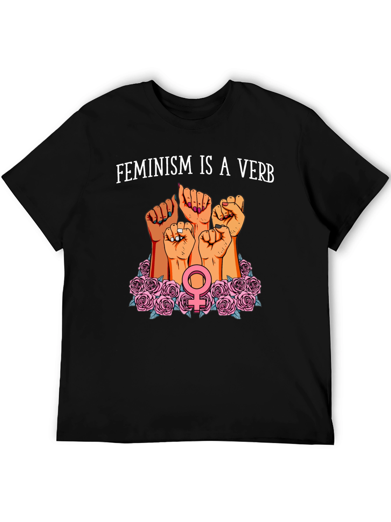 Feminism Is A Verb Graphic T-Shirt