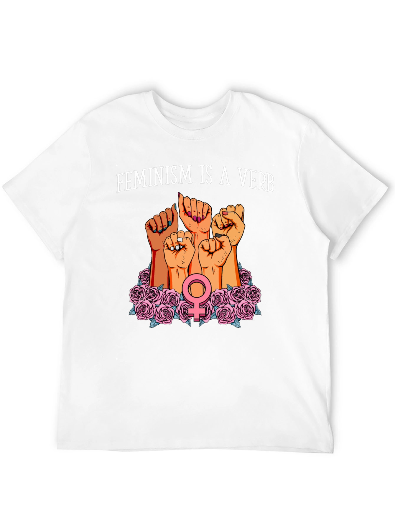 Feminism Is A Verb Graphic T-Shirt