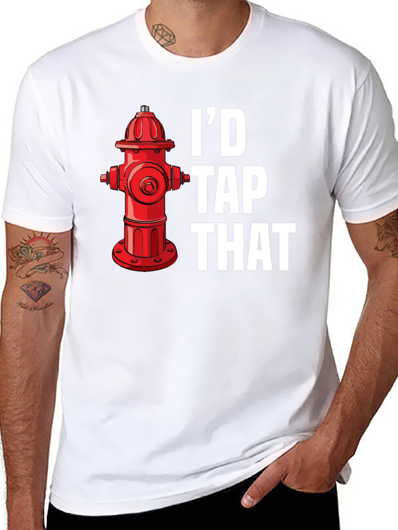 Id Tap That Funny Fire Hydrant Graphic Tee