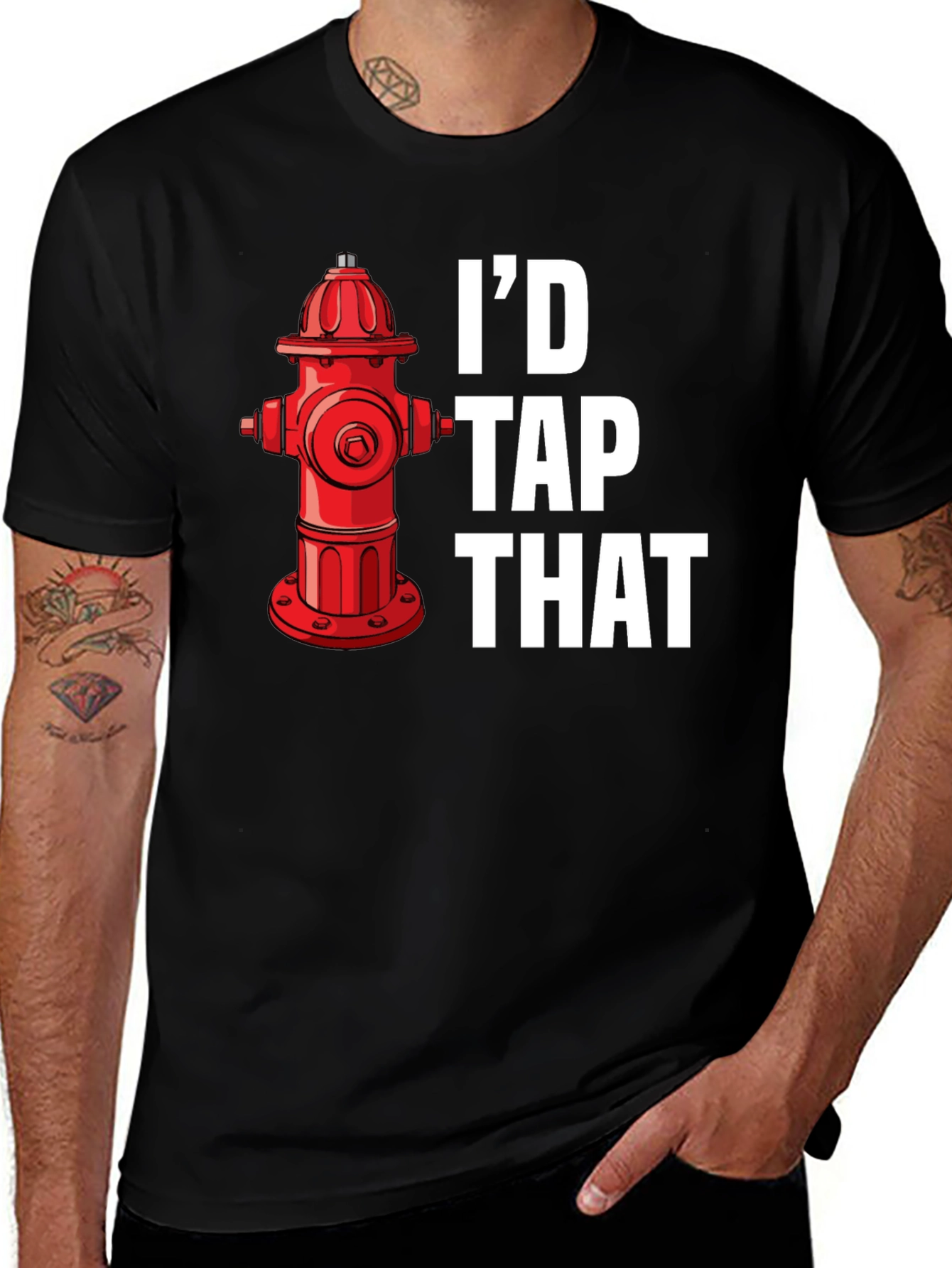 Id Tap That Funny Fire Hydrant Graphic Tee