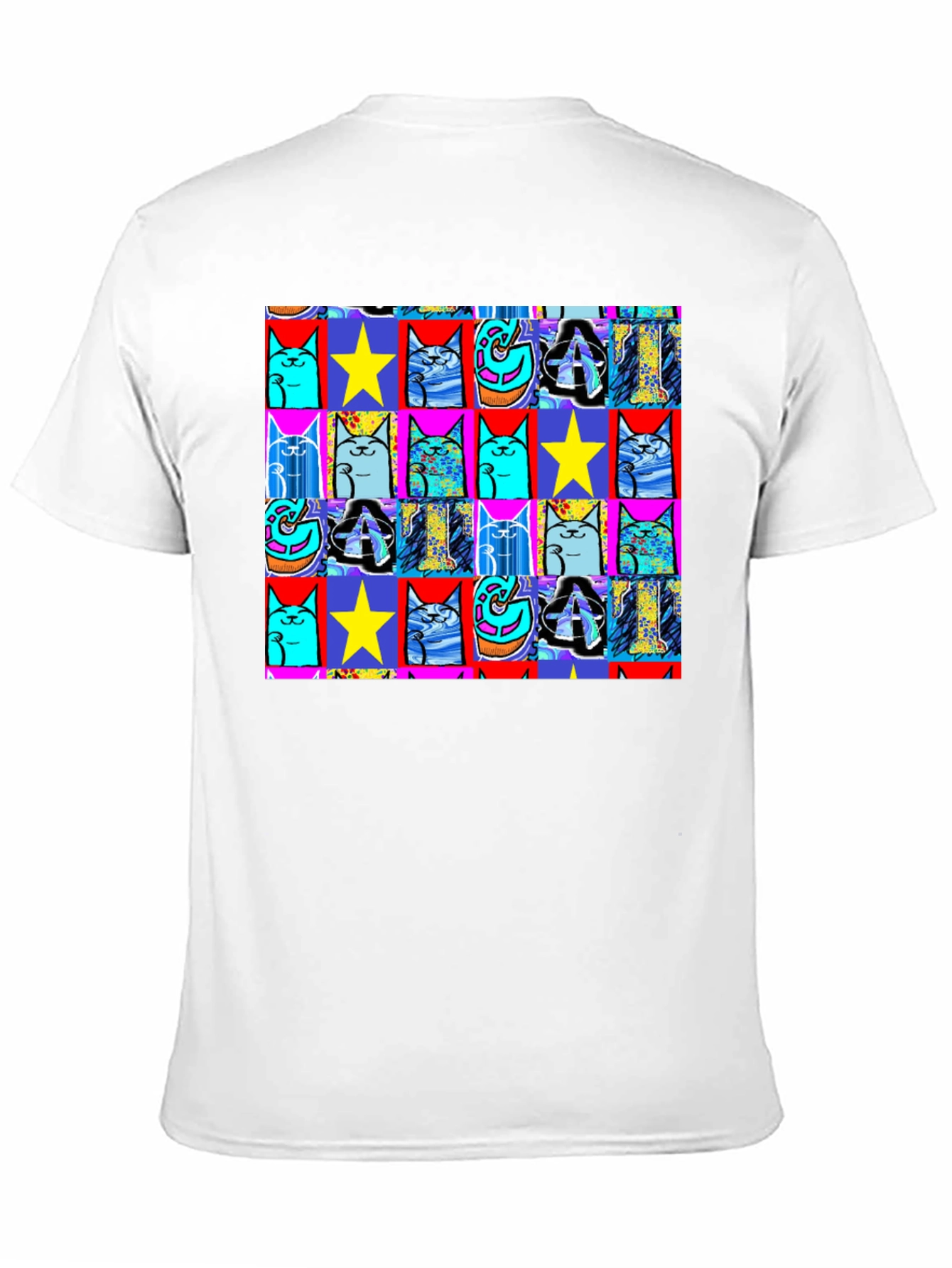 Pop Art Cat & Star T-Shirt