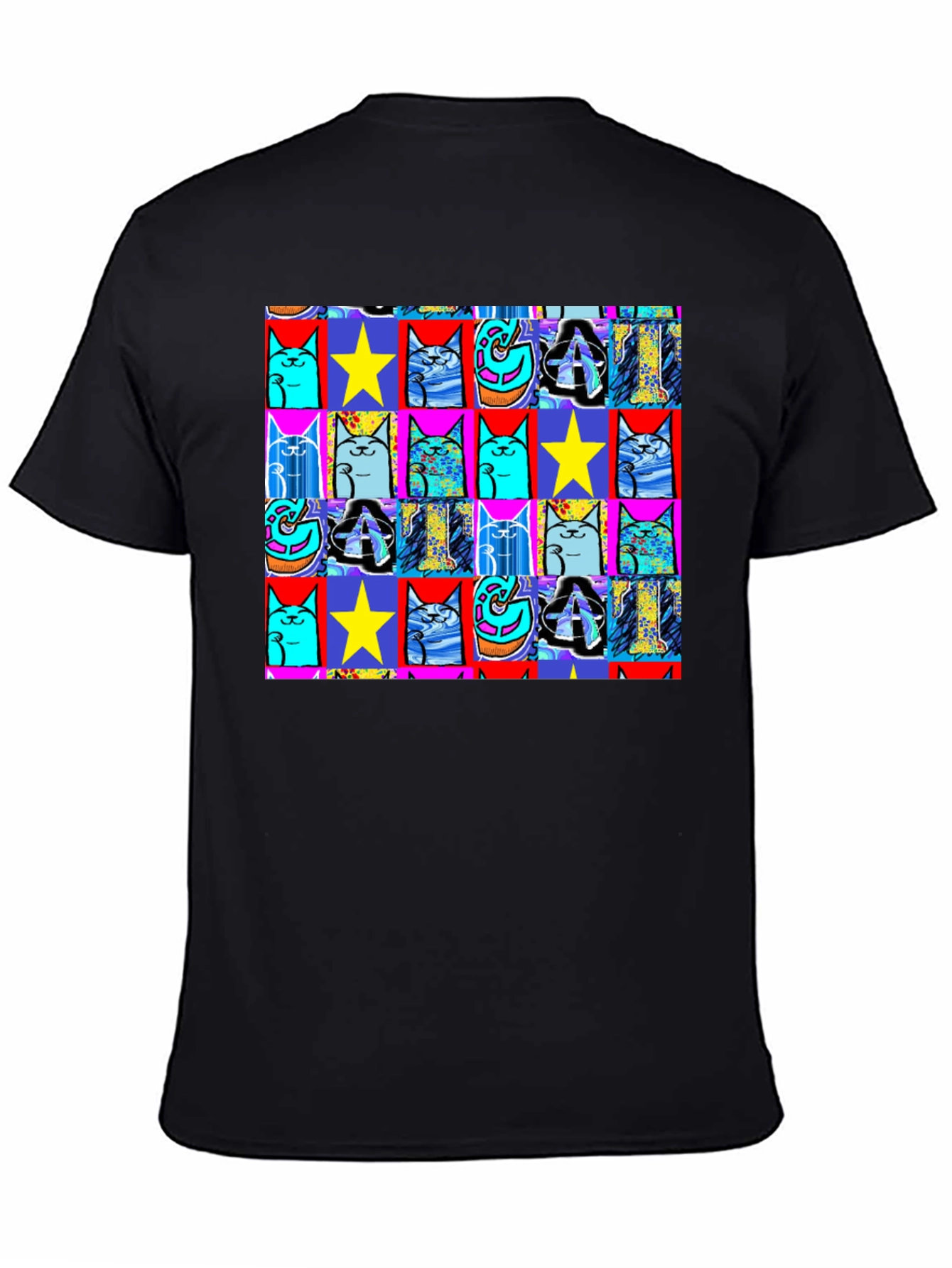 Pop Art Cat & Star T-Shirt
