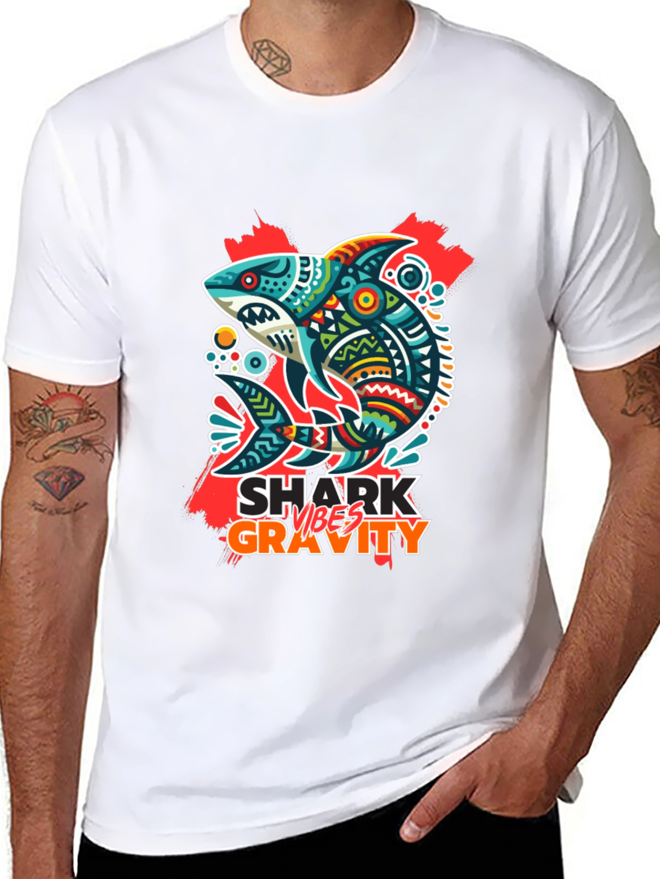Shark Vibes Gravity Black T-Shirt