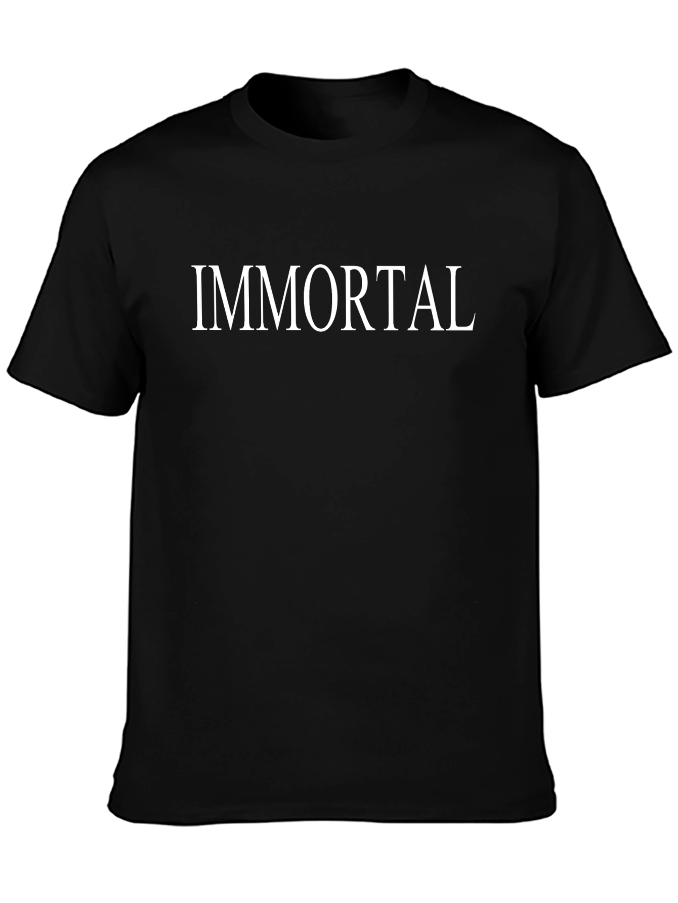 Immortal Text Graphic Black T-Shirt