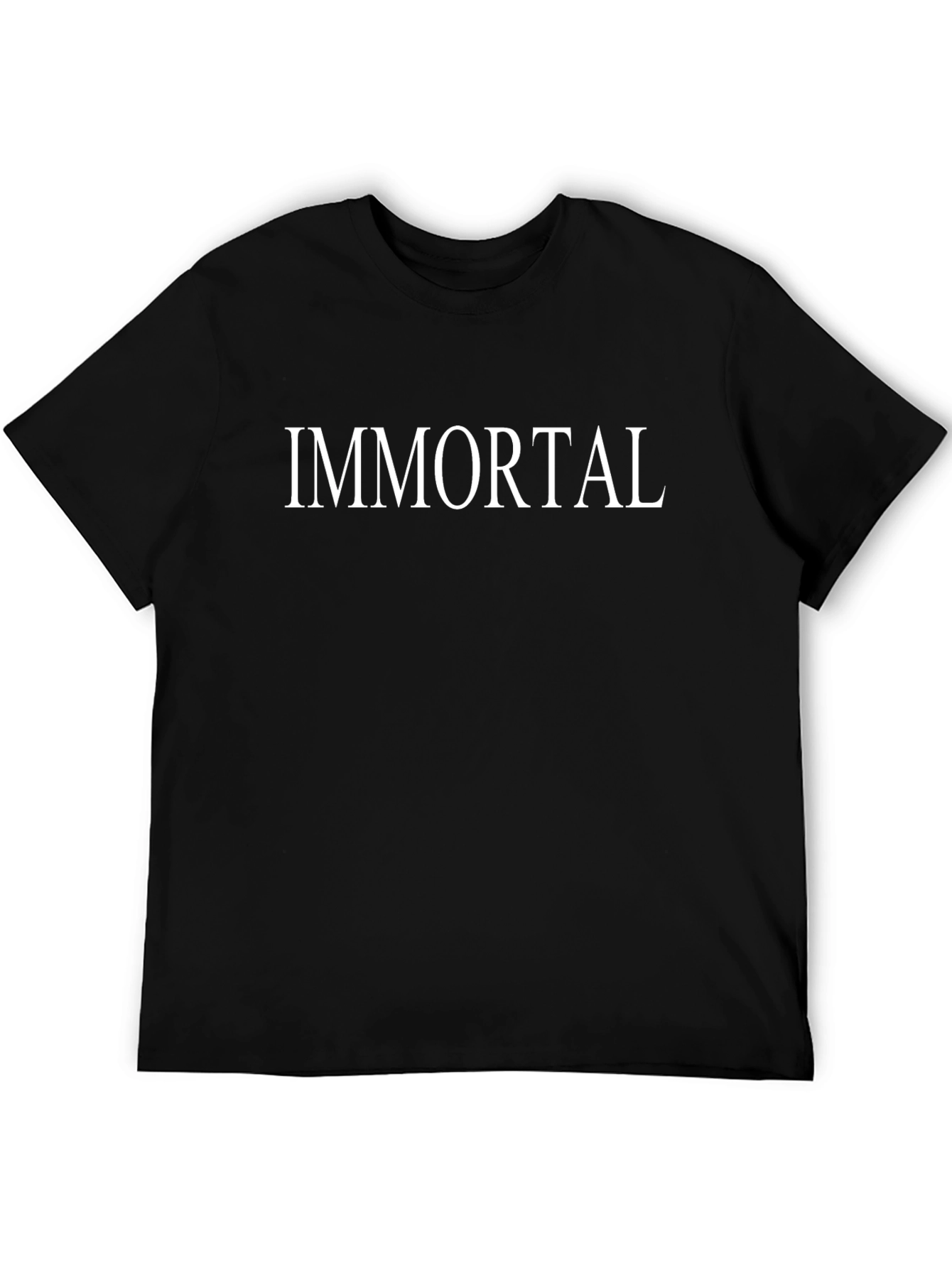 Immortal Text Graphic Black T-Shirt