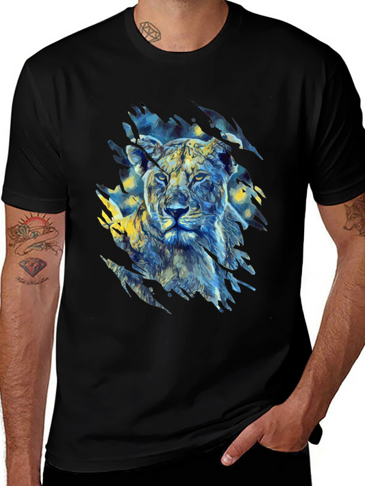 Lion Art Graphic Print T-Shirt