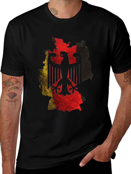 Germany Flag Eagle T-Shirt - Black Graphic Tee