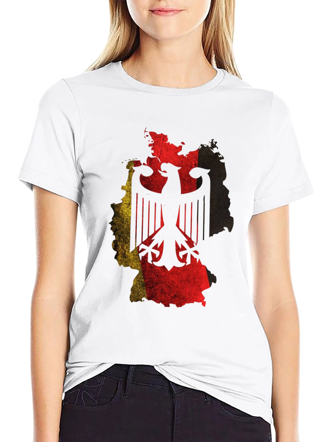 Germany Flag Eagle T-Shirt - Black Graphic Tee