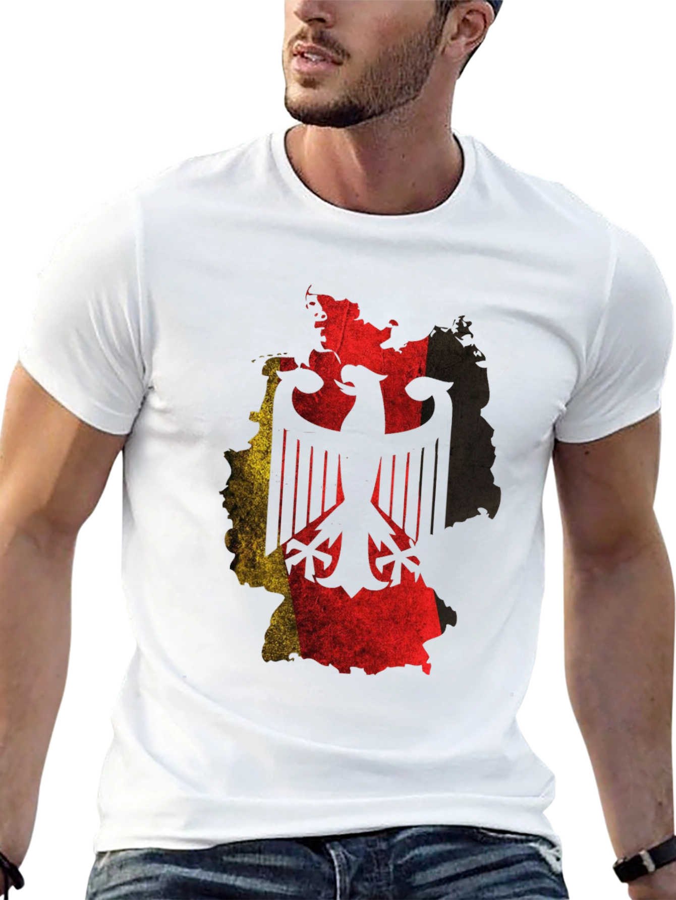 Germany Flag Eagle T-Shirt - Black Graphic Tee