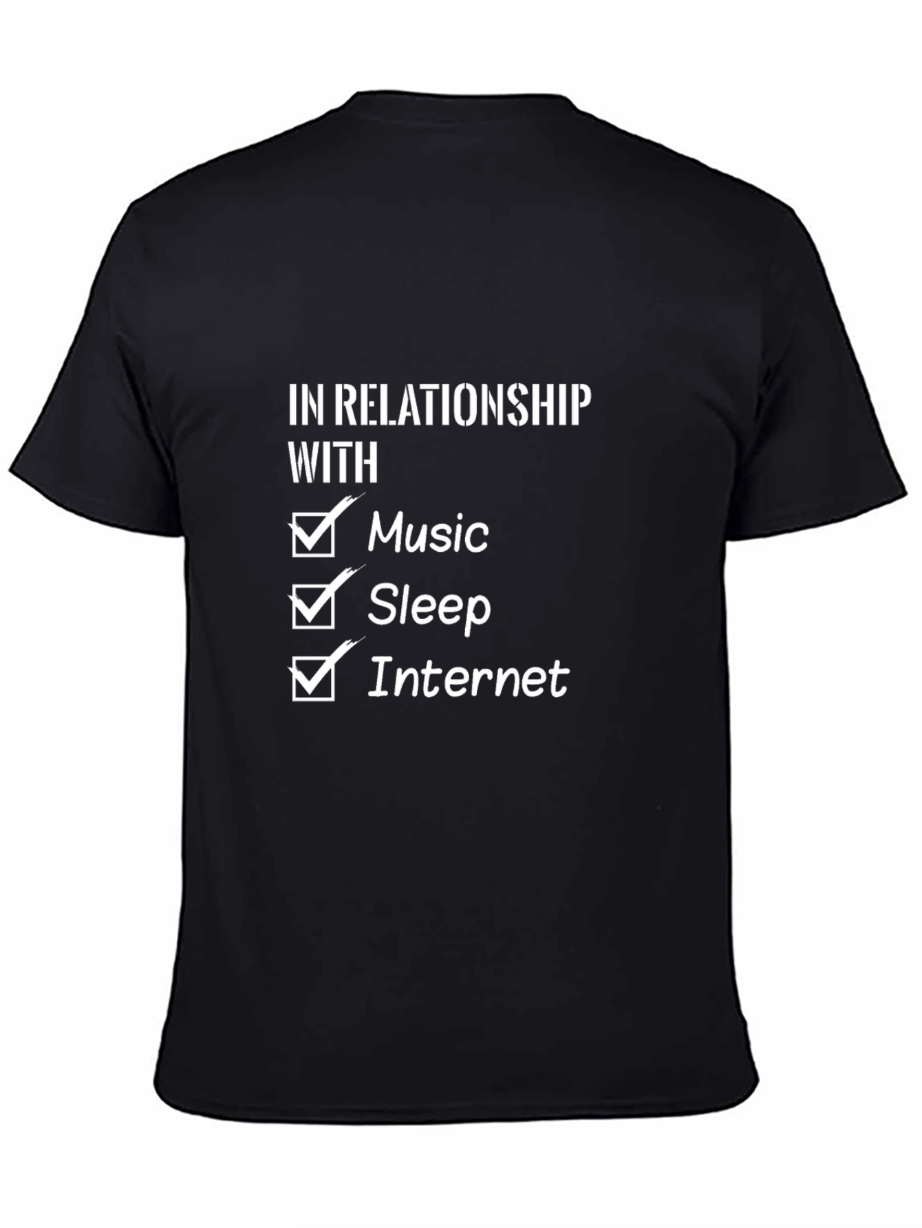 In Relationship With: Music Sleep & Internet T-Shirt