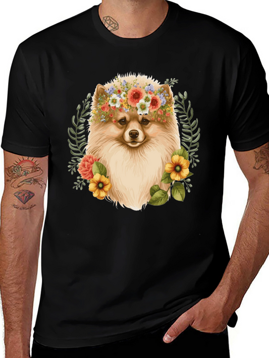 Dog Floral Crown T-Shirt