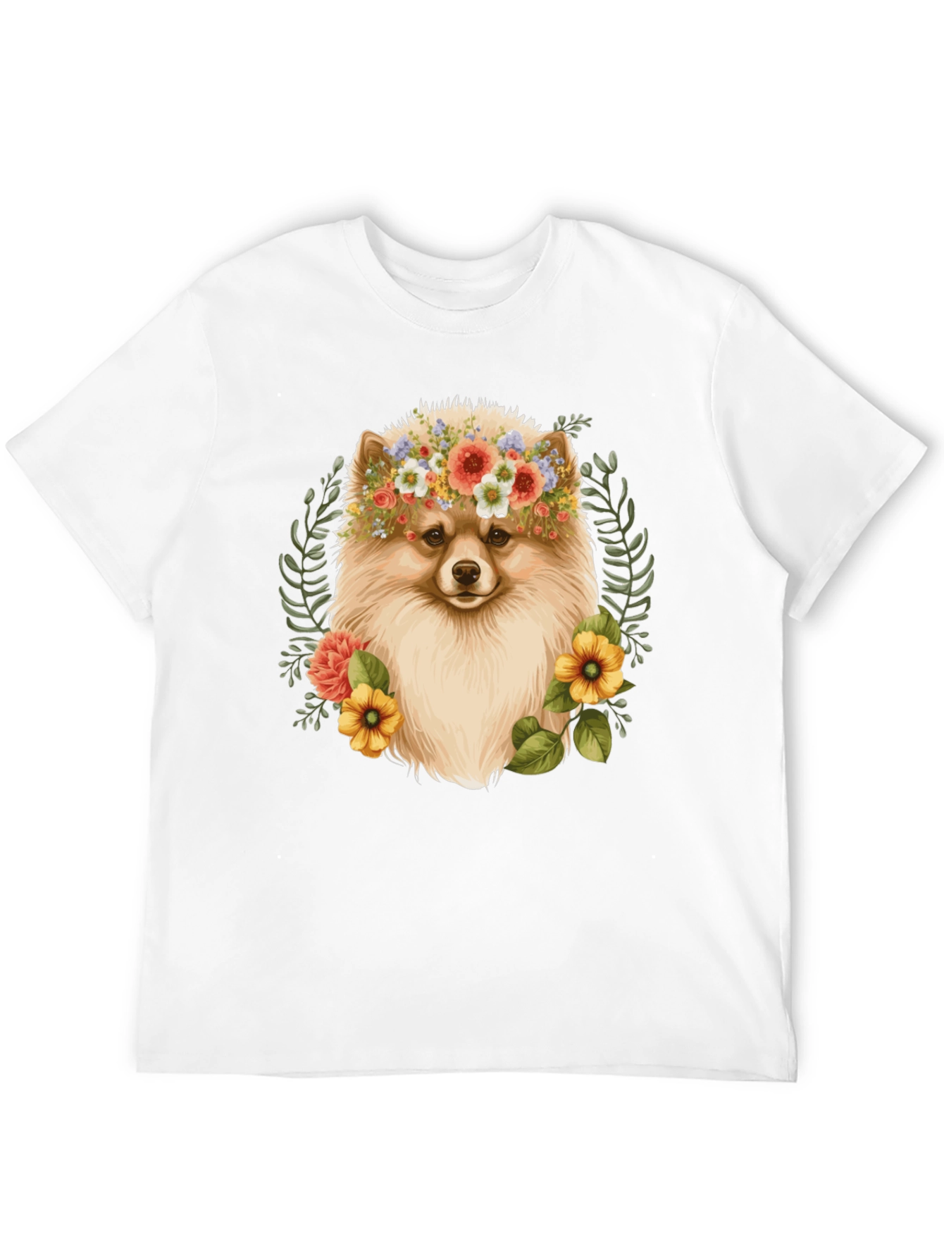 Dog Floral Crown T-Shirt