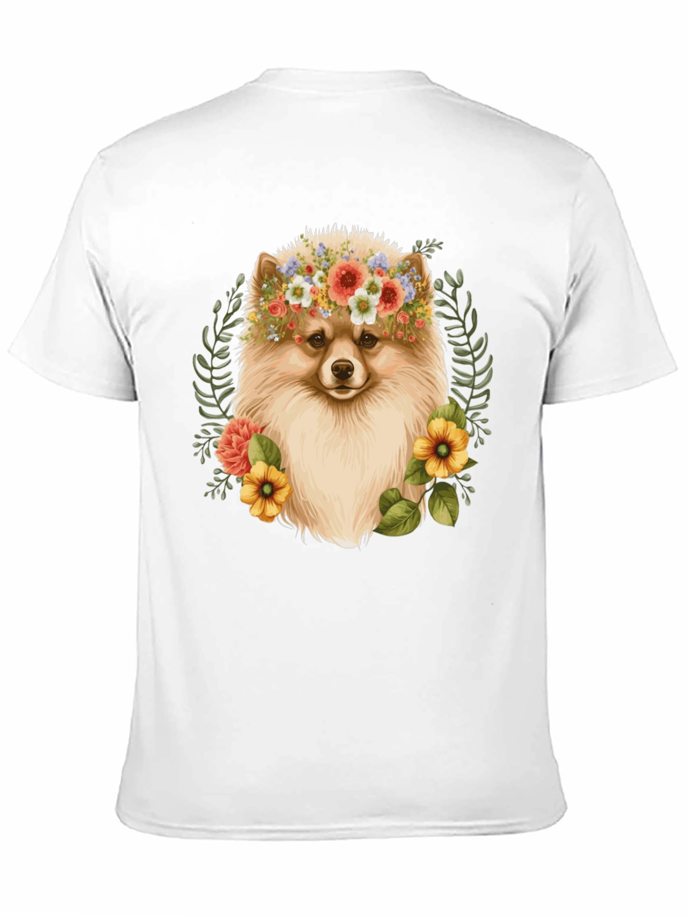 Dog Floral Crown T-Shirt