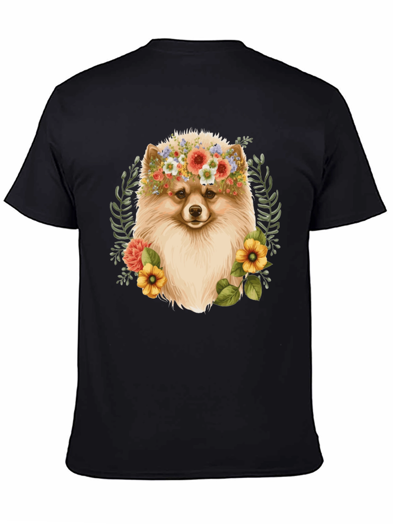 Dog Floral Crown T-Shirt
