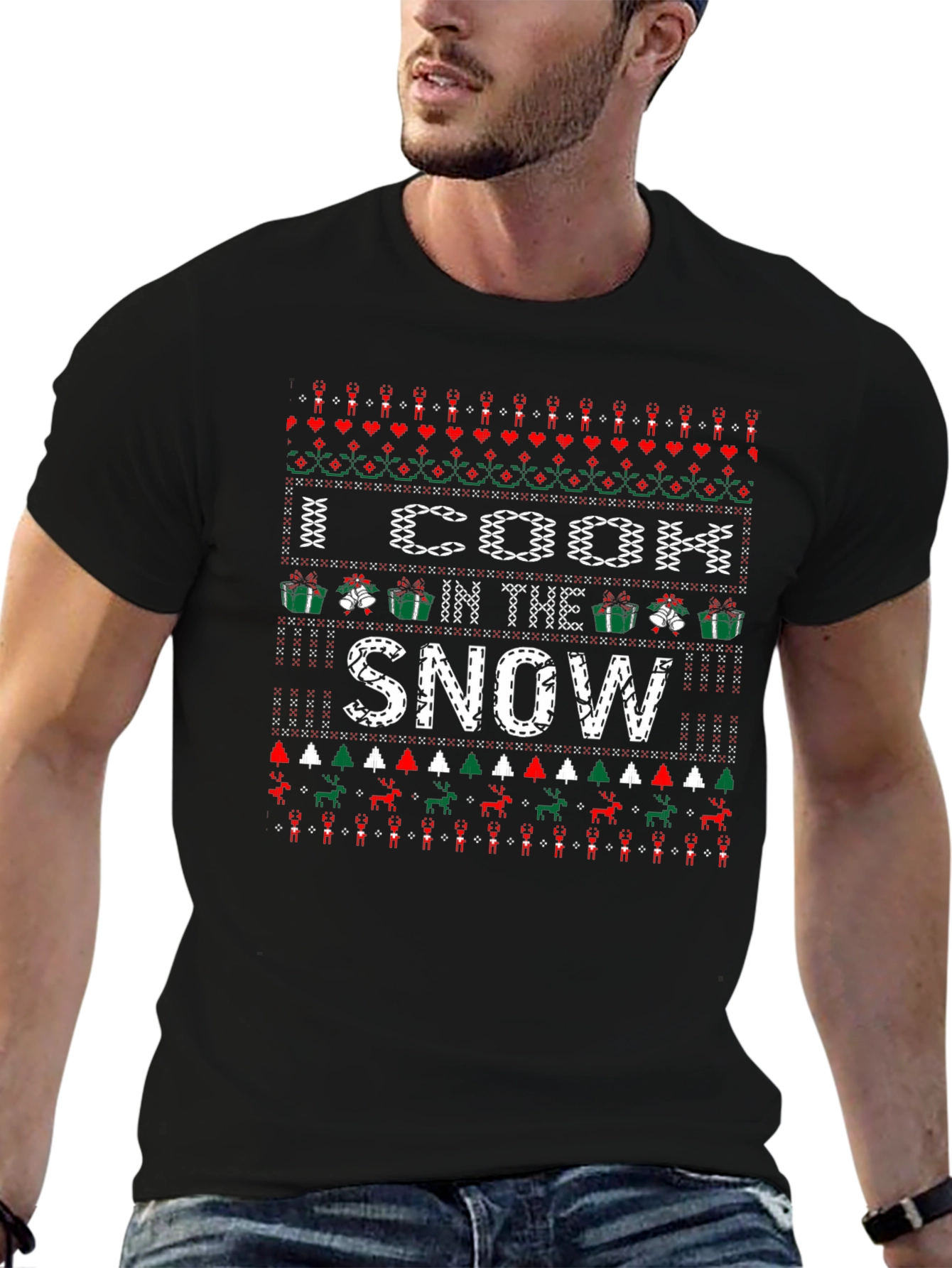 Funny Christmas I Cook in the Snow Novelty T-Shirt