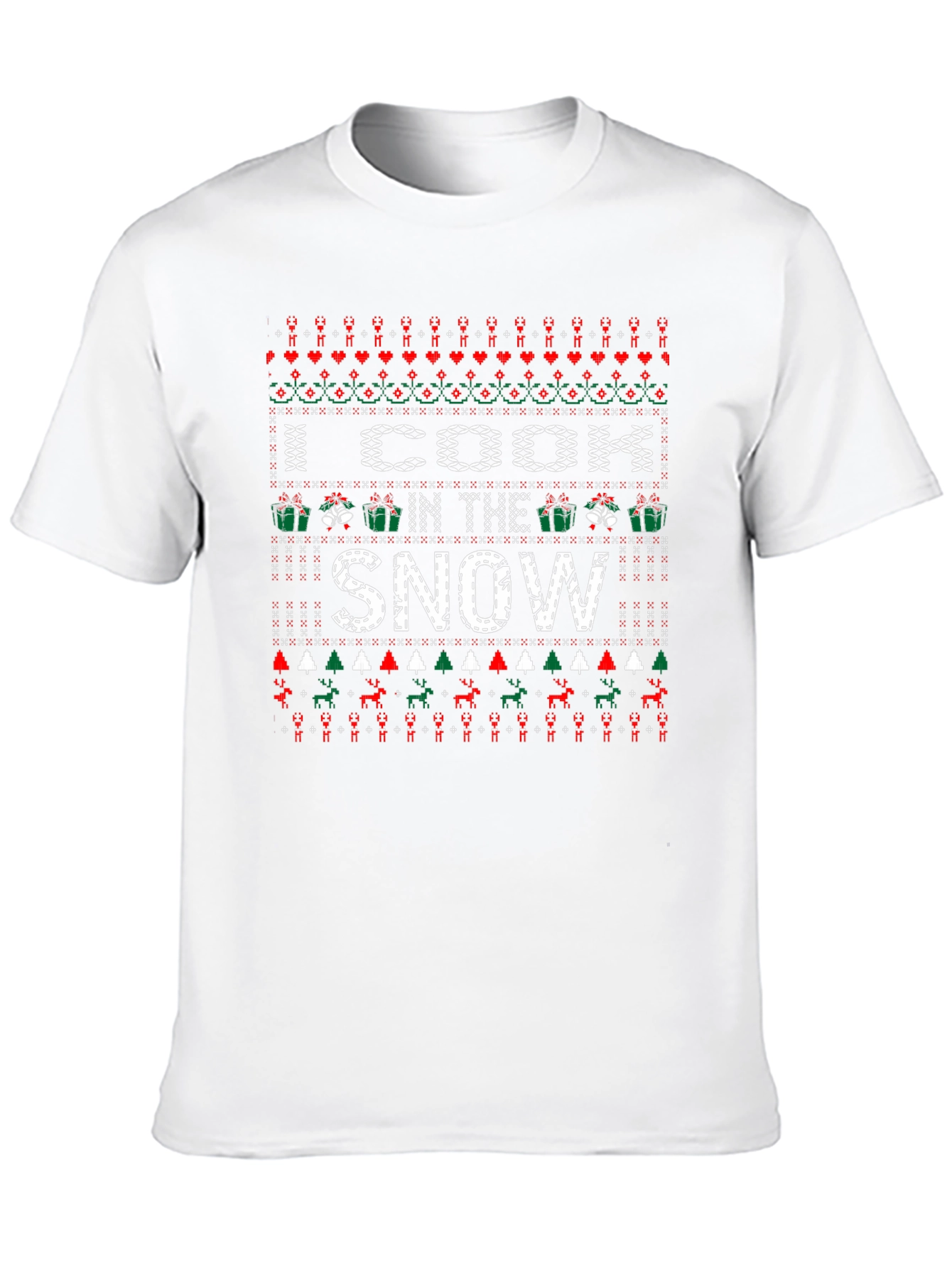 Funny Christmas I Cook in the Snow Novelty T-Shirt
