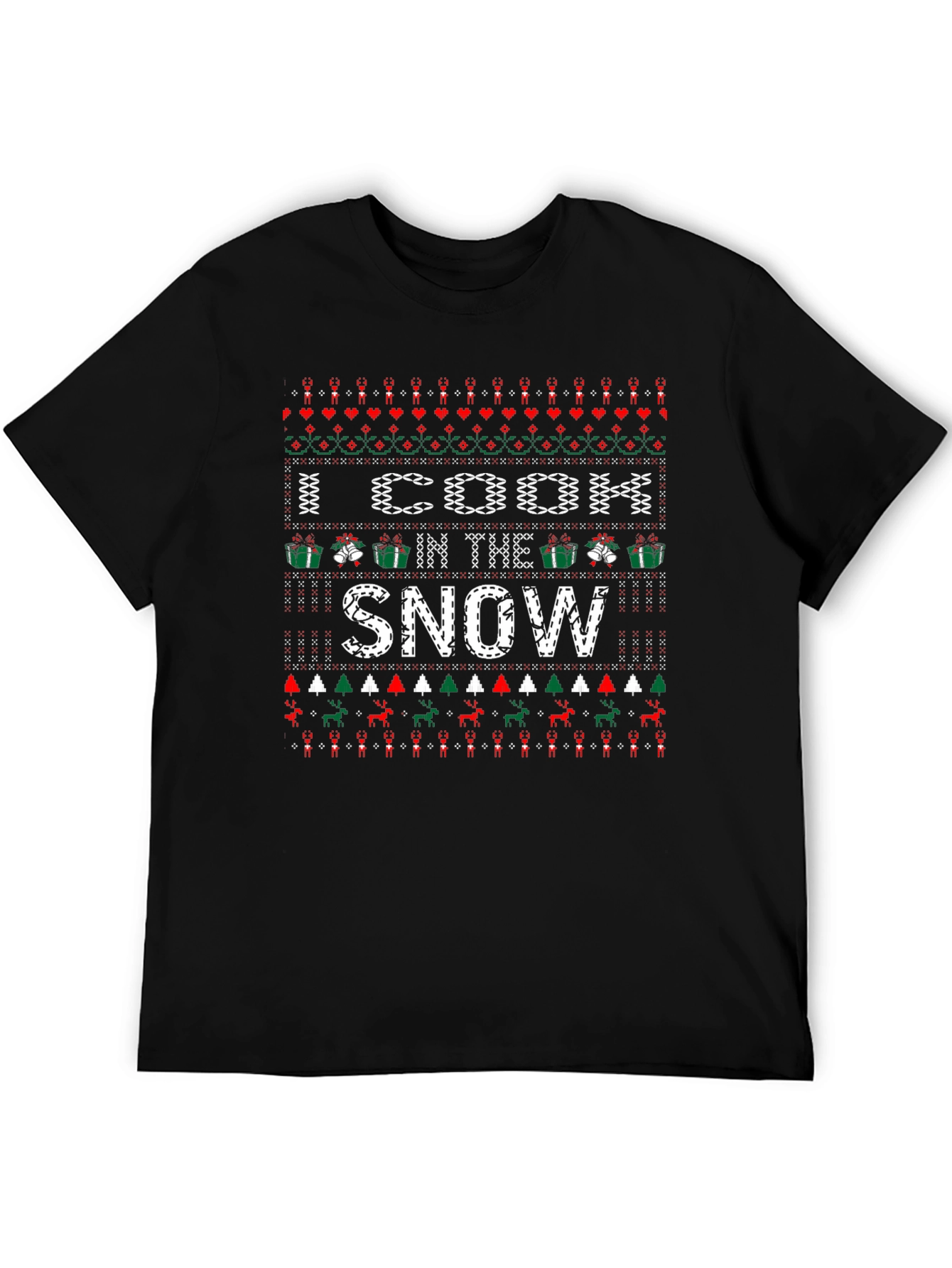 Funny Christmas I Cook in the Snow Novelty T-Shirt