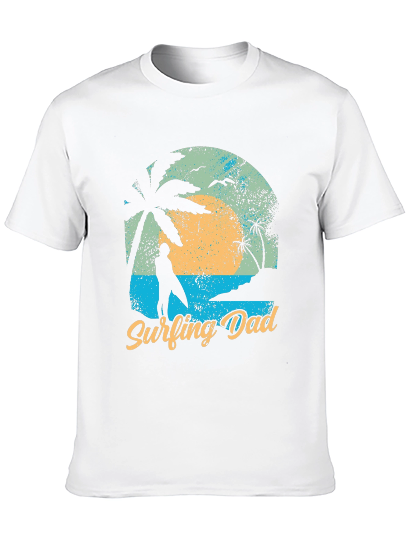Surfing Dad Black Graphic Tee