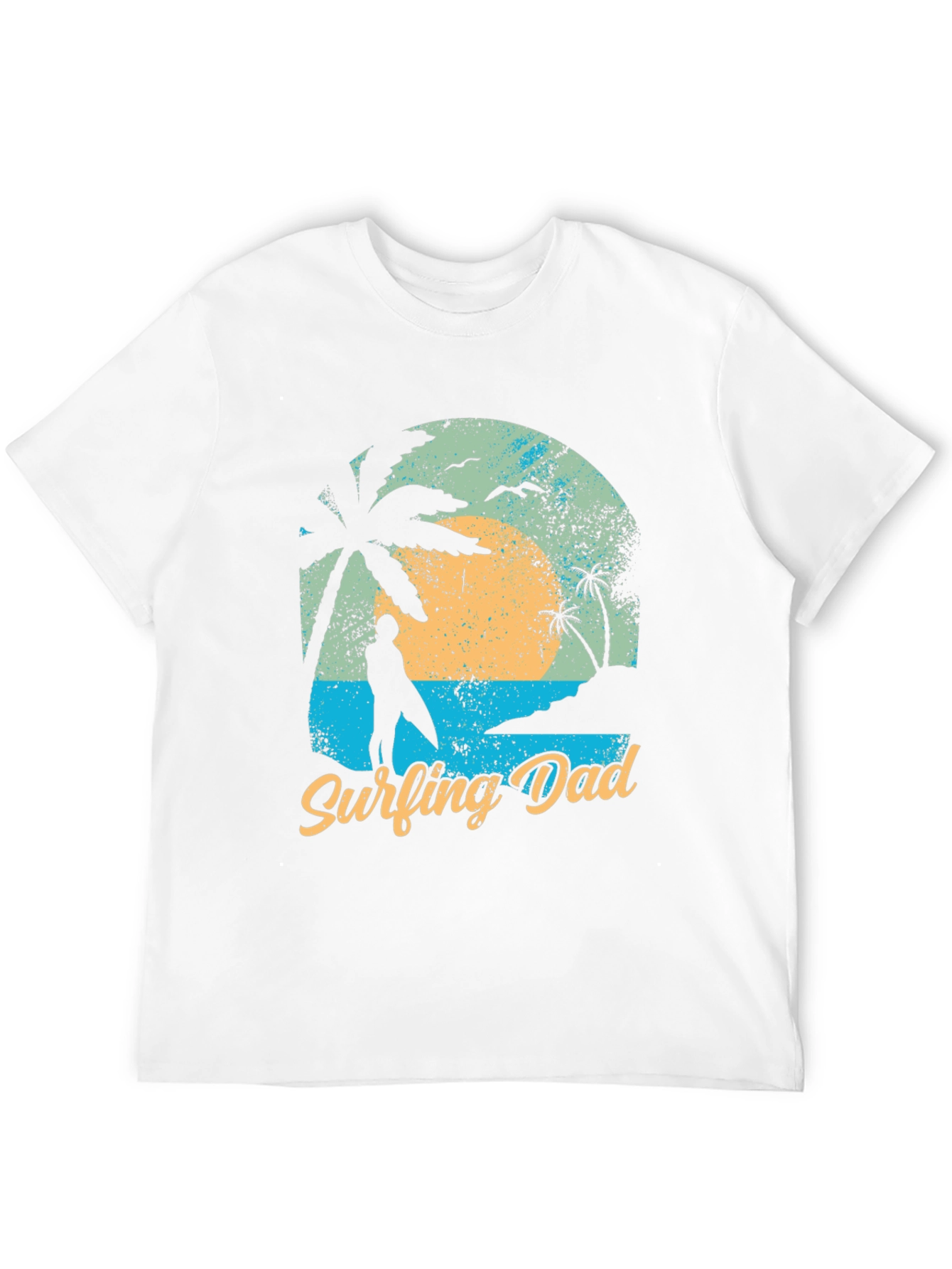 Surfing Dad Black Graphic Tee