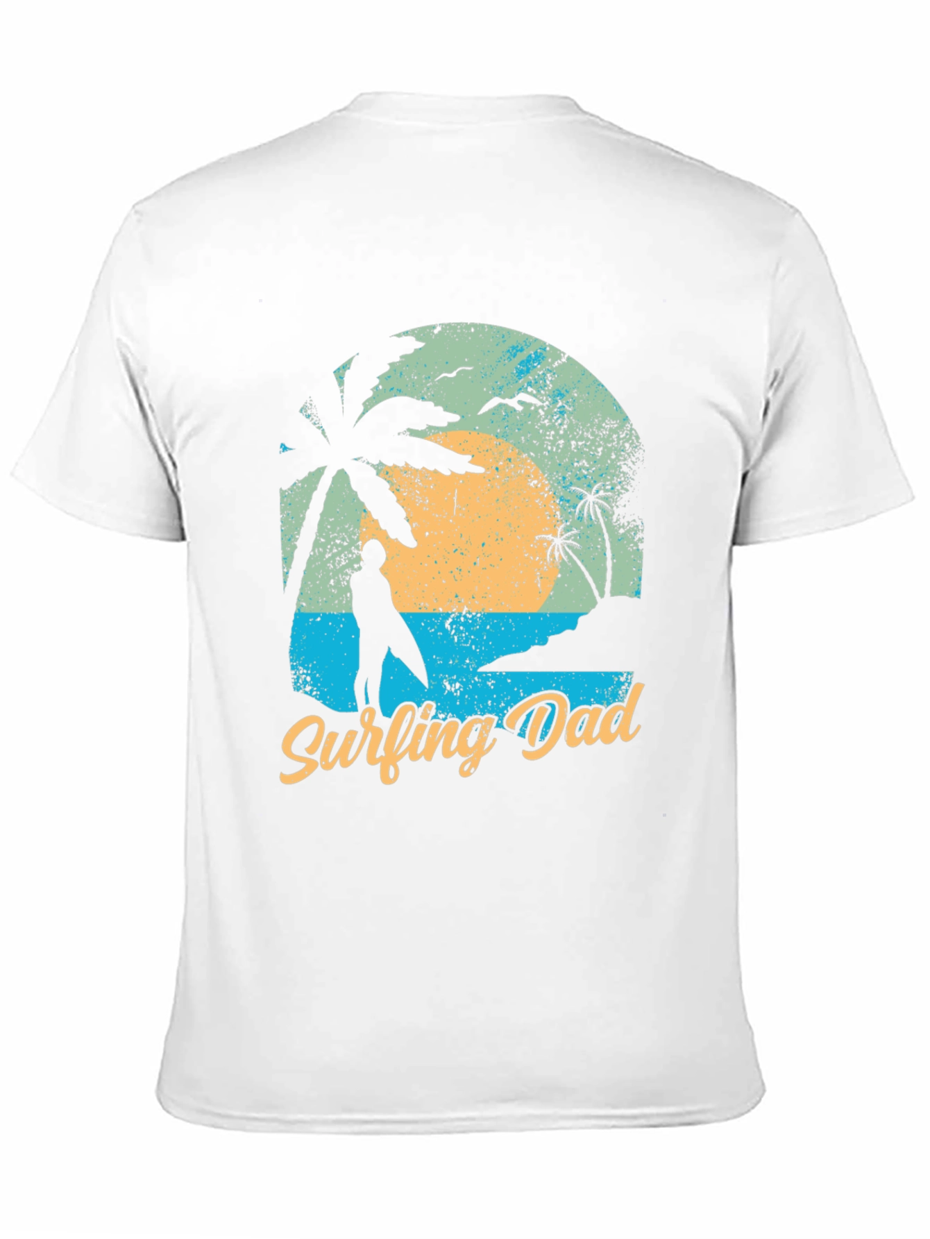 Surfing Dad Black Graphic Tee