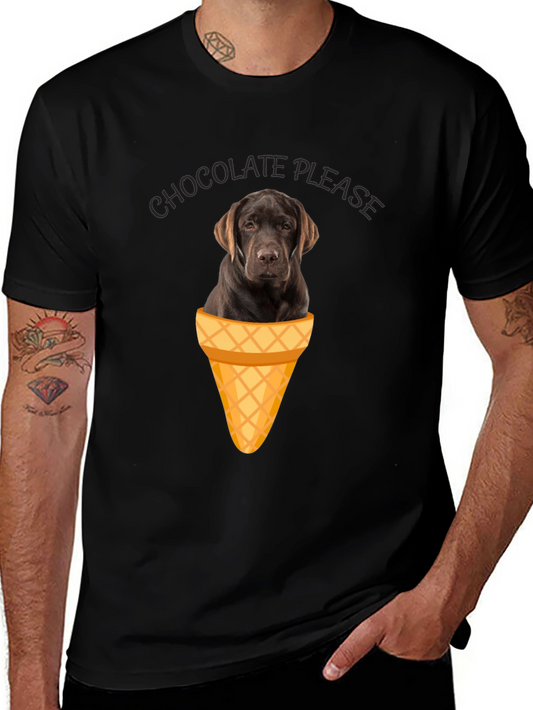 Chocolate Labrador Ice Cream T-Shirt