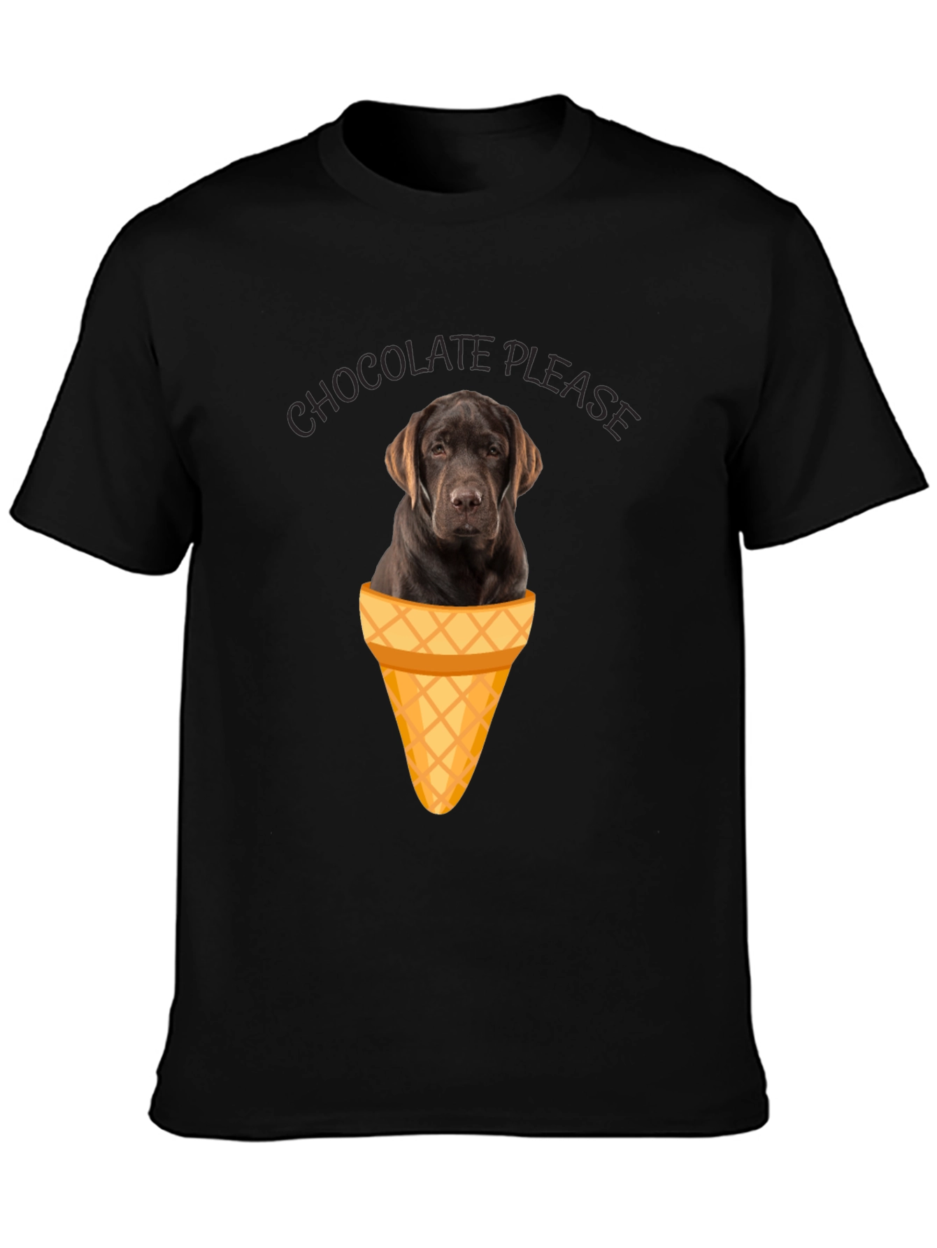 Chocolate Labrador Ice Cream T-Shirt