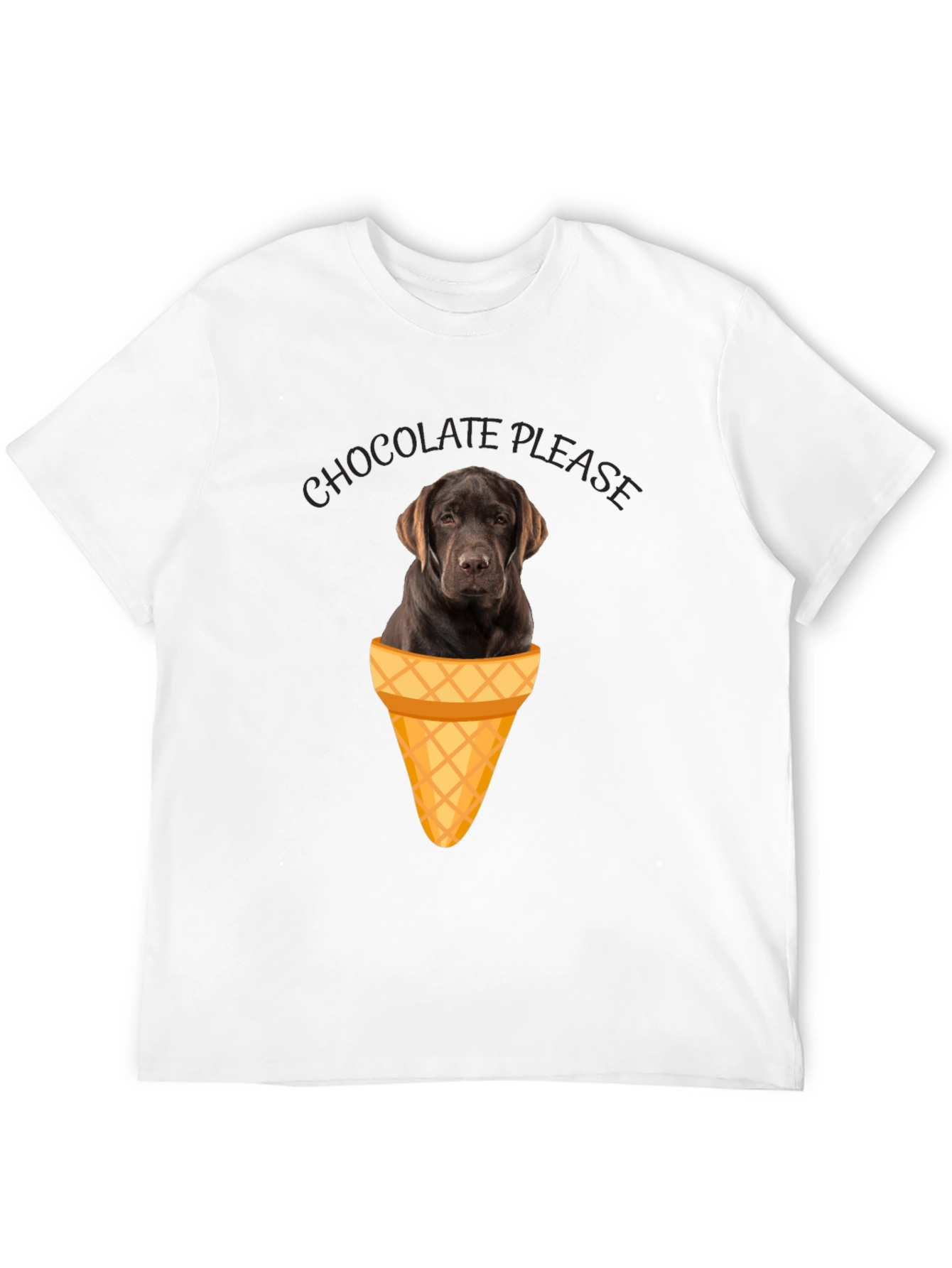 Chocolate Labrador Ice Cream T-Shirt