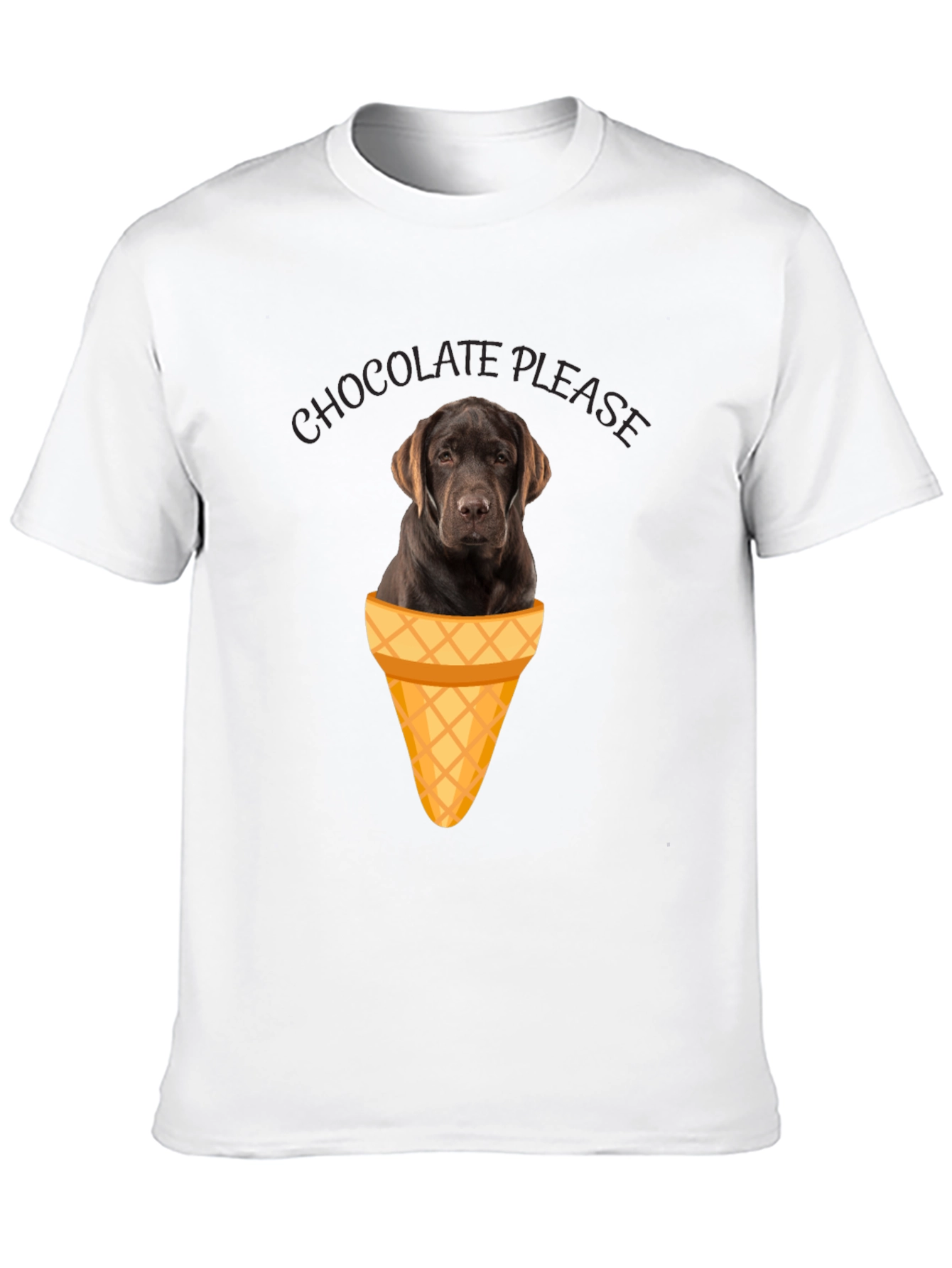Chocolate Labrador Ice Cream T-Shirt