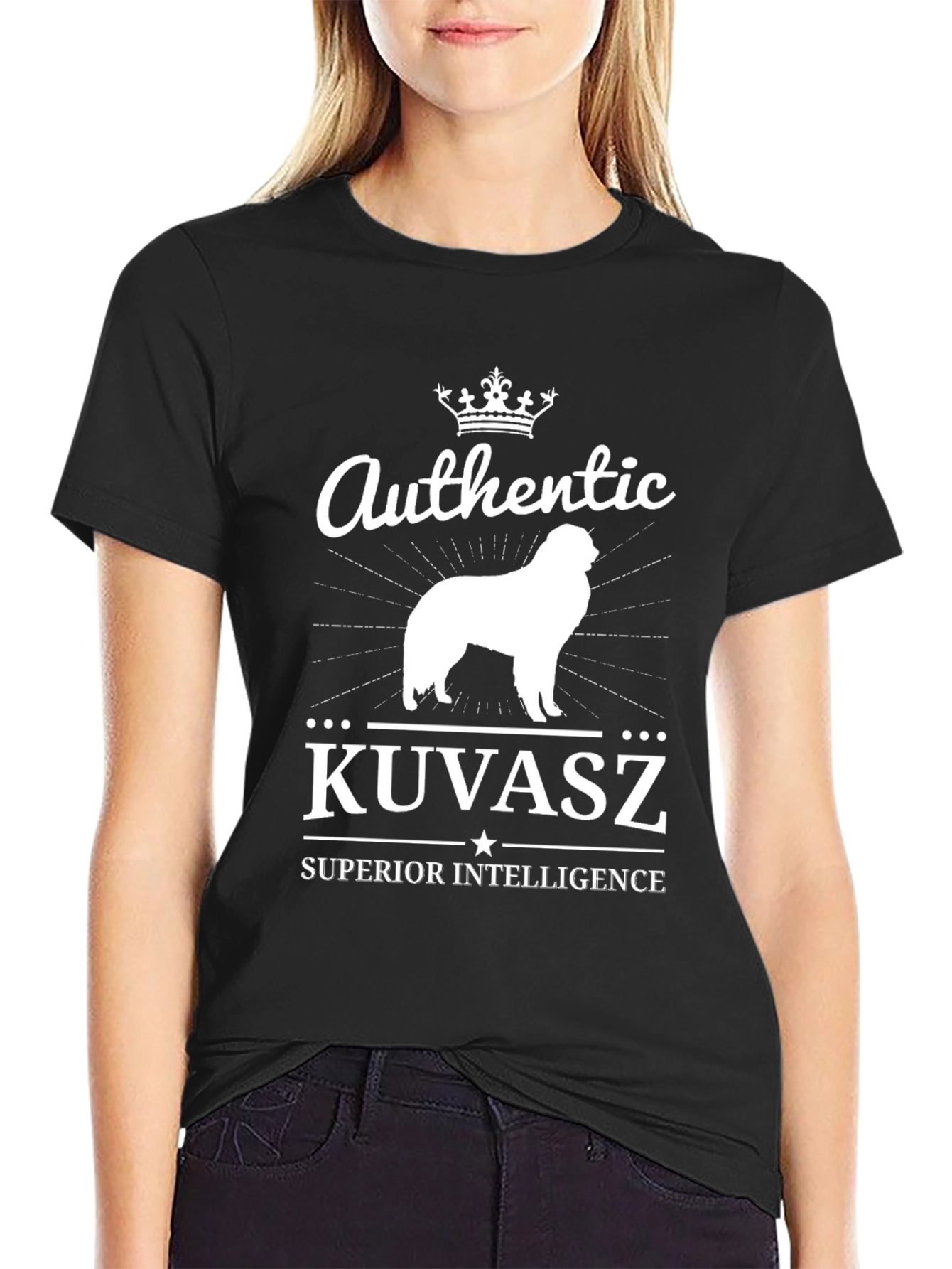 Authentic Kuvasz Dog Graphic T-Shirt - Superior Intelligence