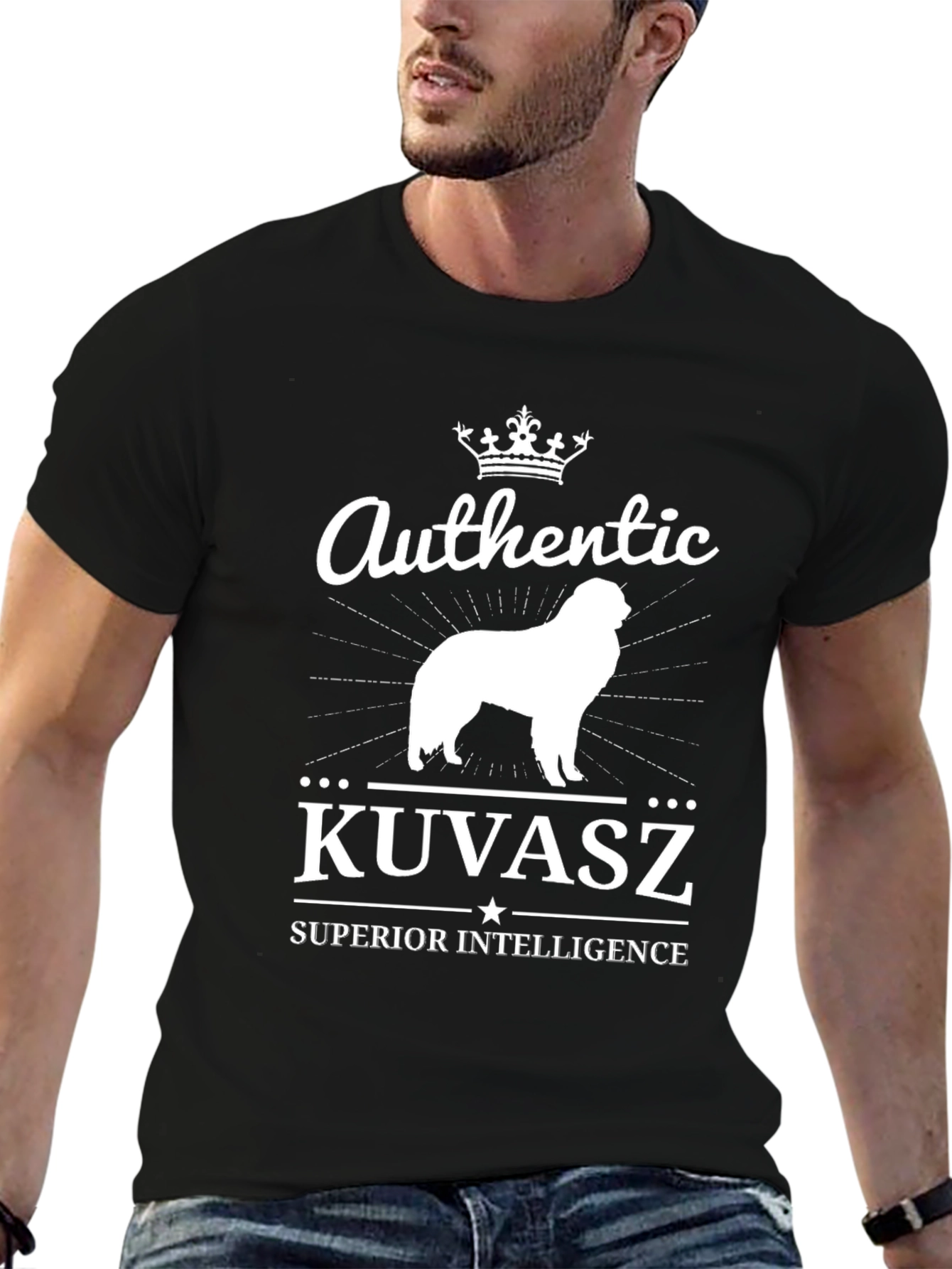 Authentic Kuvasz Dog Graphic T-Shirt - Superior Intelligence