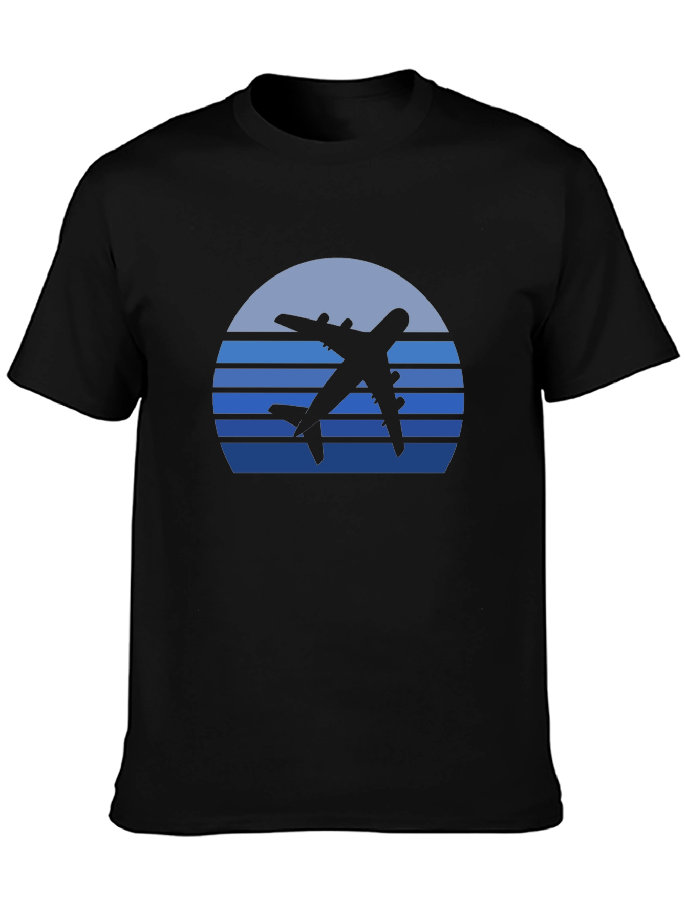 Retro Airplane Sunset Graphic Tee