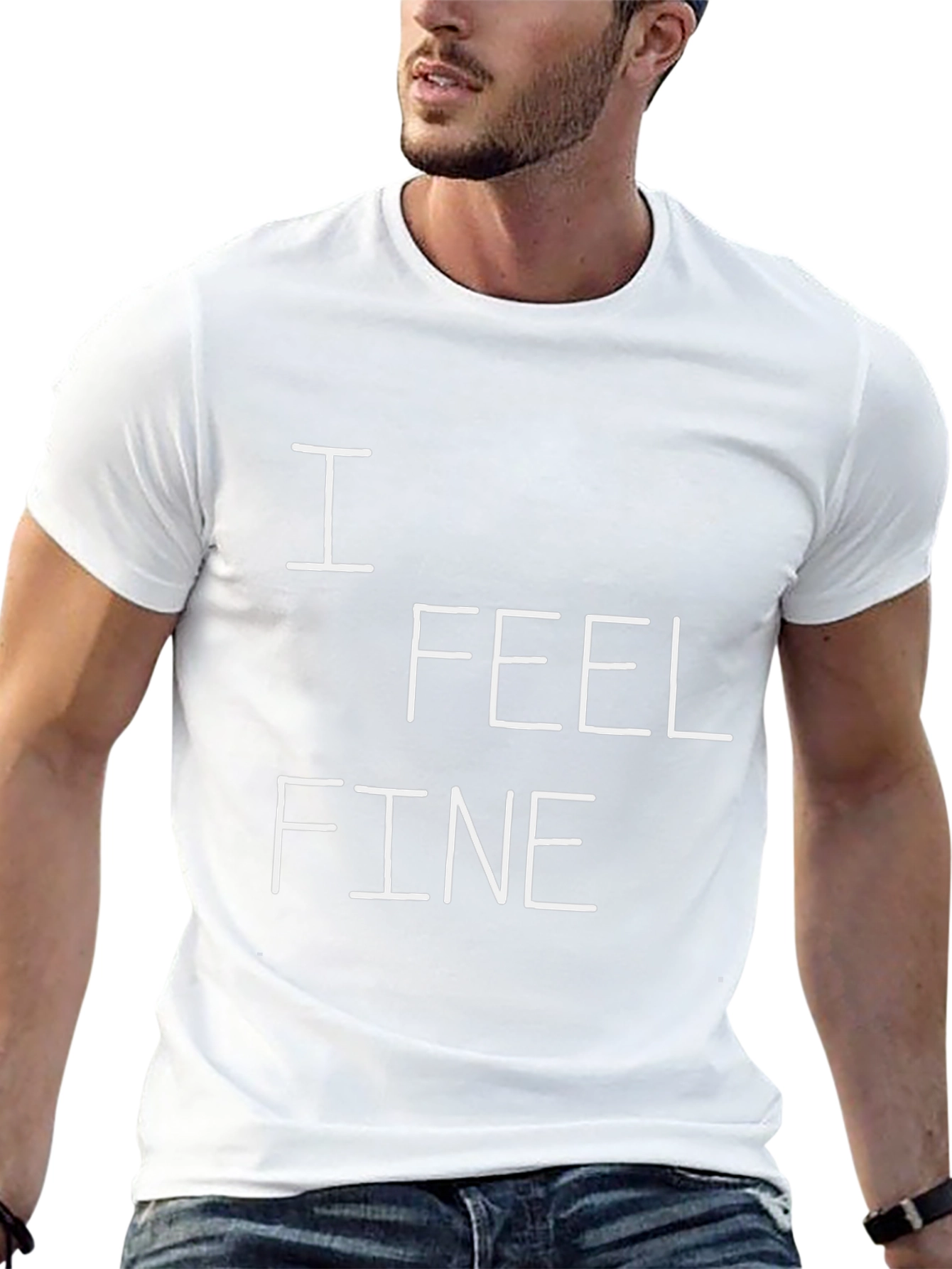 I Feel Fine Graphic Tee - Black Cotton T-Shirt