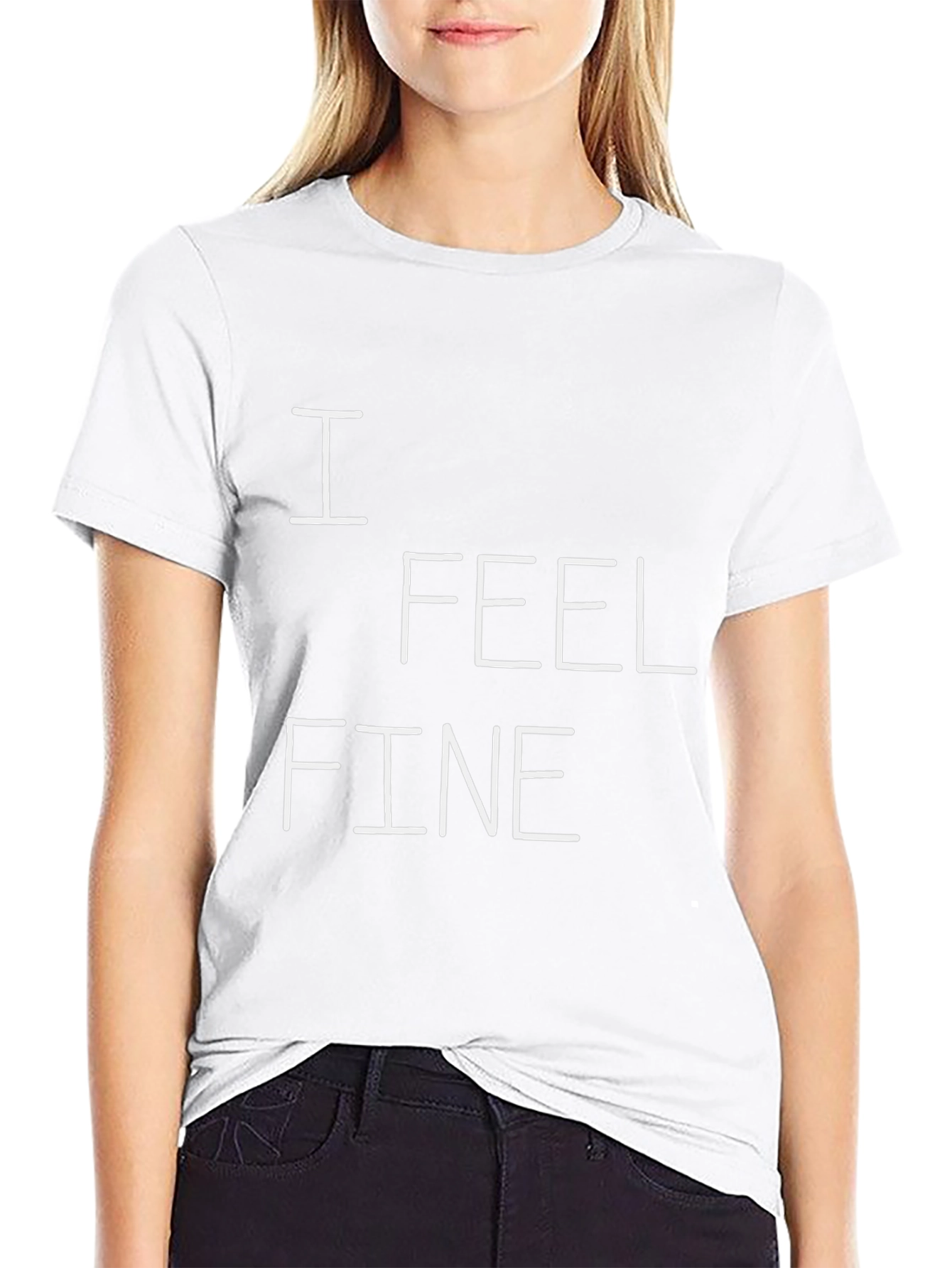 I Feel Fine Graphic Tee - Black Cotton T-Shirt