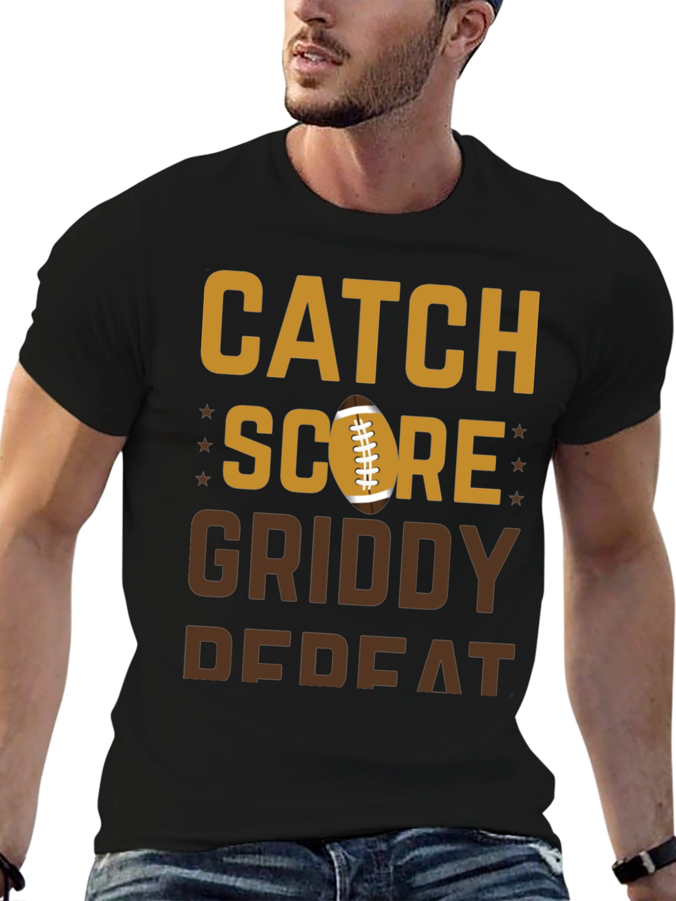 Catch Score Football Graphic T-Shirt