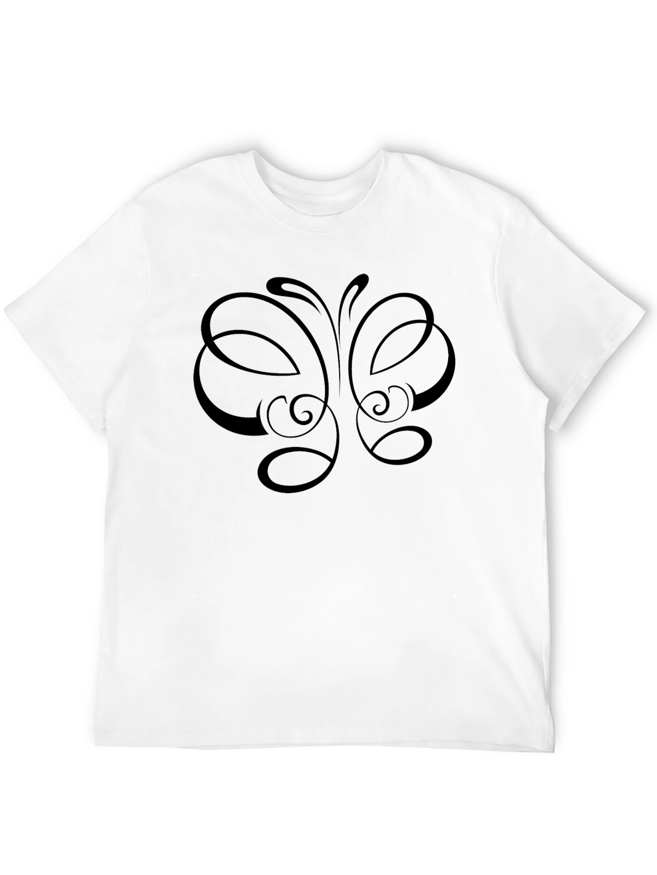 Stylish Black Butterfly Graphic T-Shirt