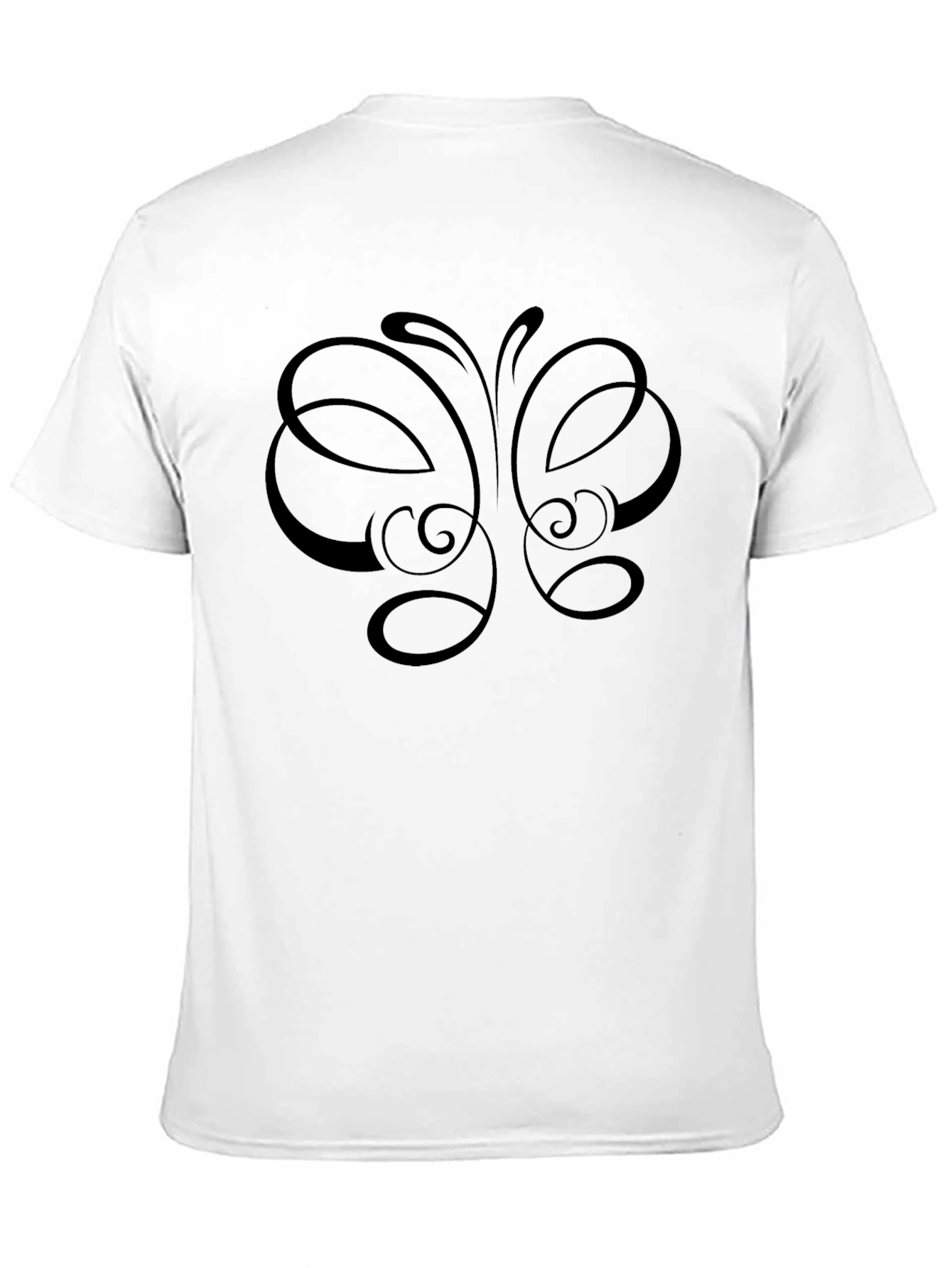 Stylish Black Butterfly Graphic T-Shirt