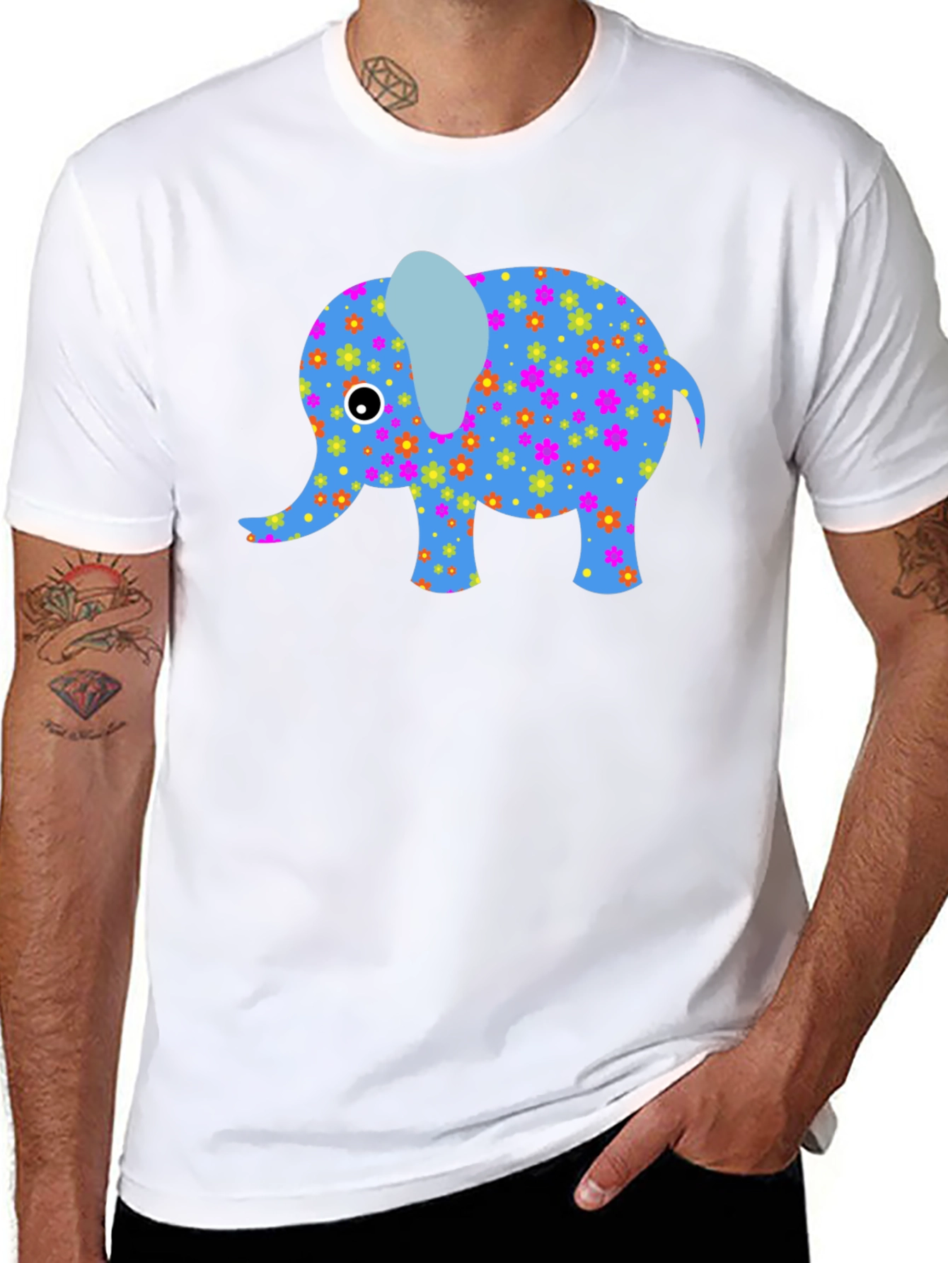 Elephant Graphic Tee - Black
