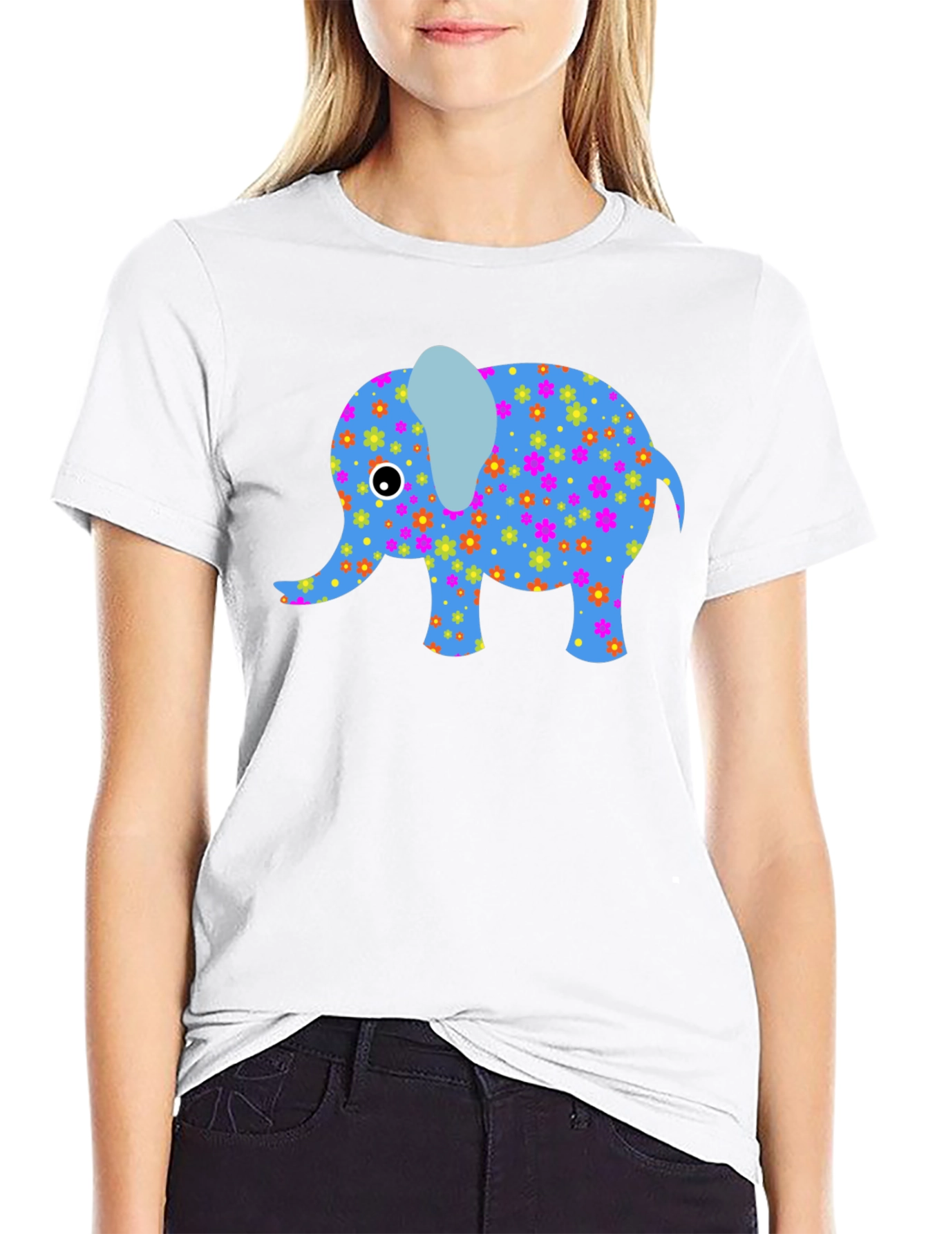 Elephant Graphic Tee - Black