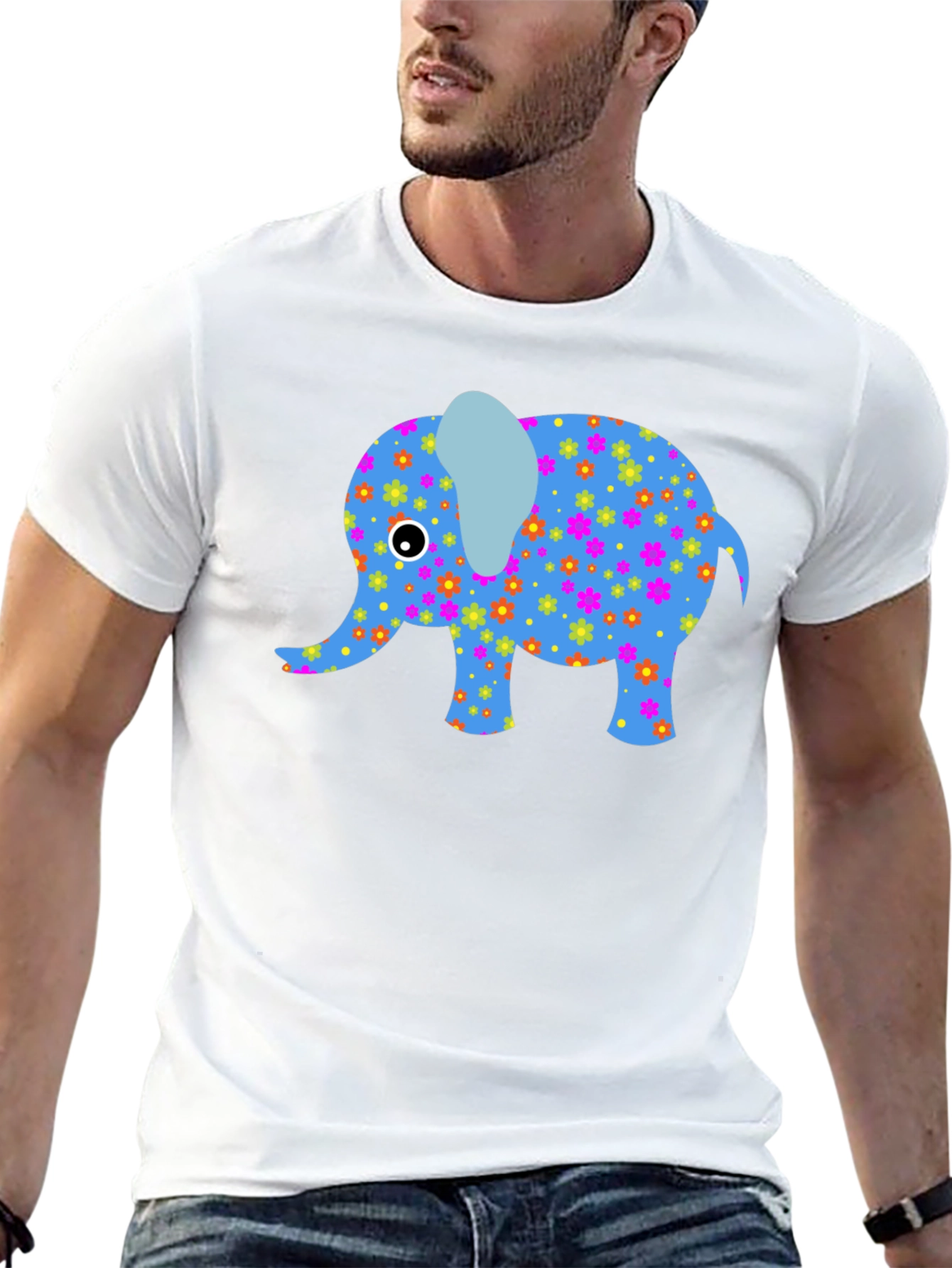 Elephant Graphic Tee - Black