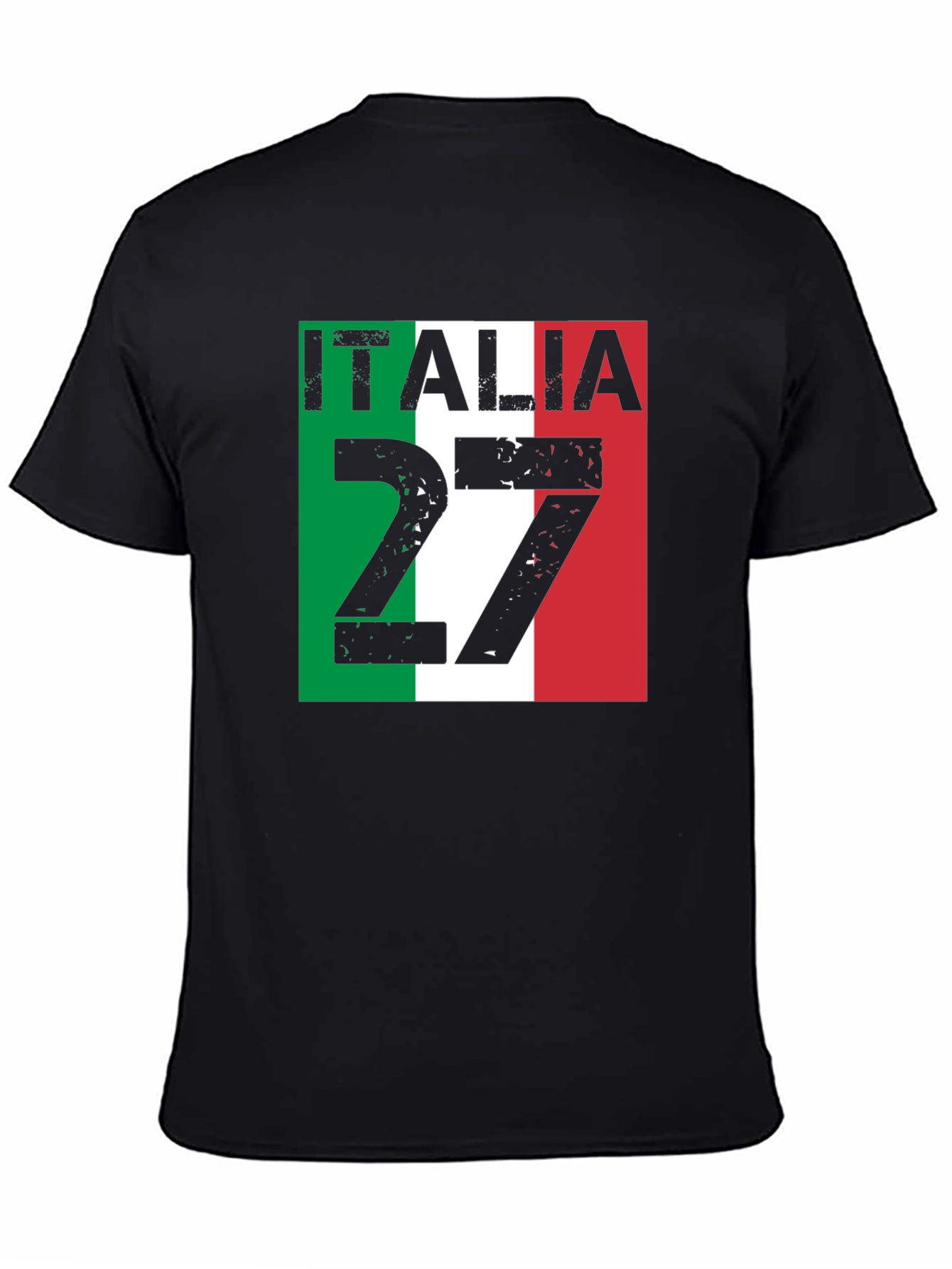 Italia 27 Black T-Shirt Italian Pride