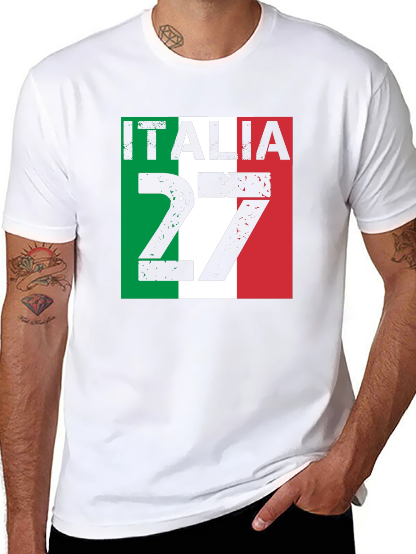 Italia 27 Black T-Shirt Italian Pride