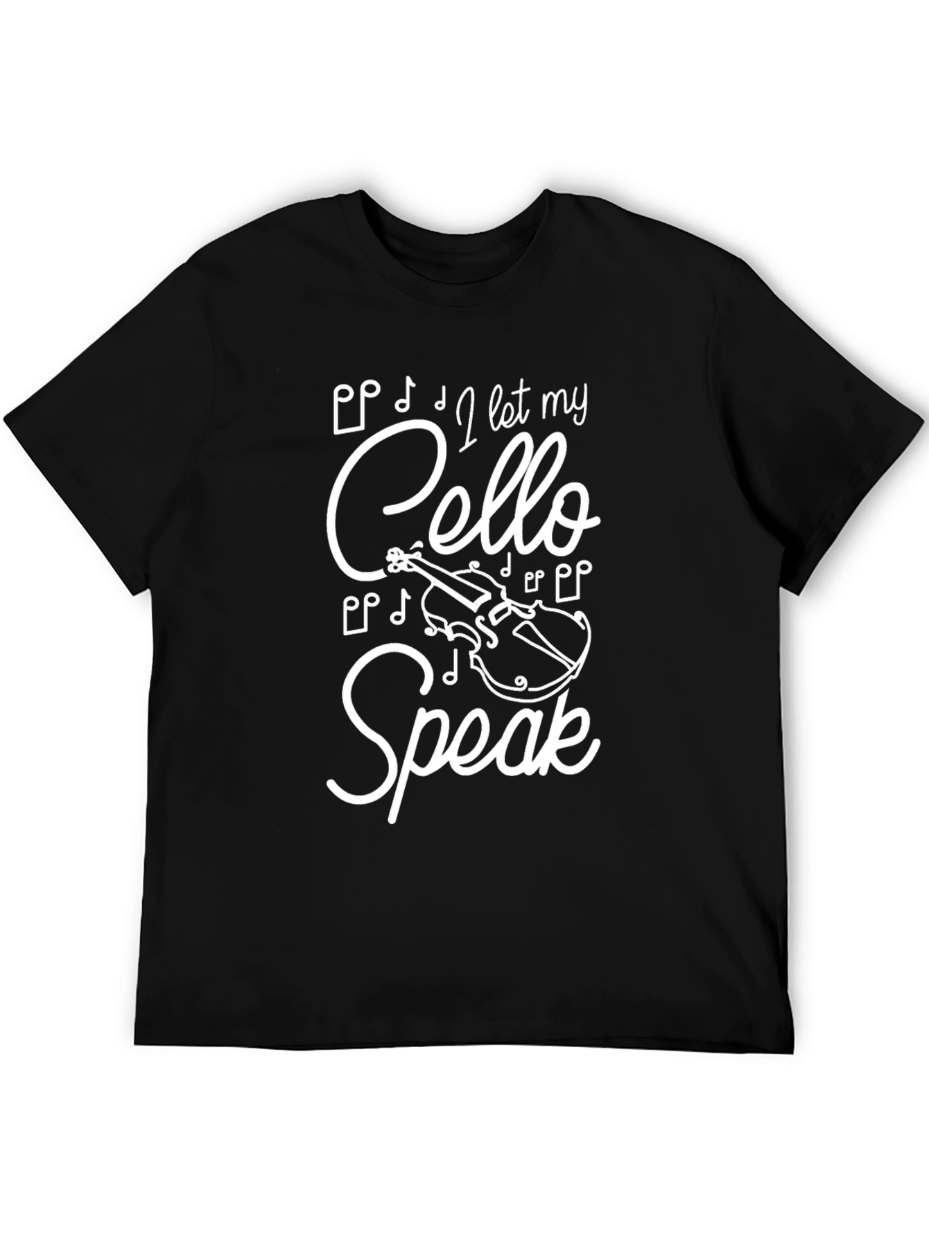 I Let My Cello Speak Black T-Shirt