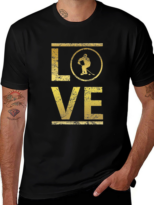 Love Hockey Graphic T-Shirt - Black Tee