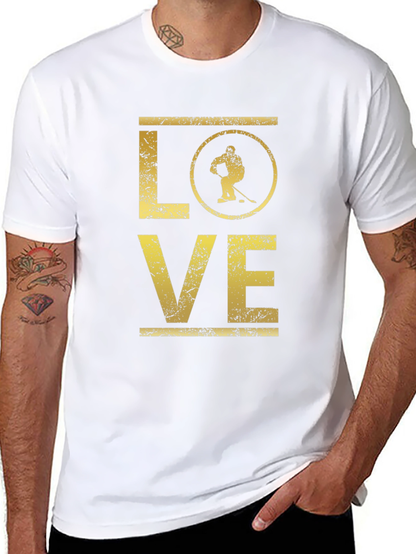 Love Hockey Graphic T-Shirt - Black Tee