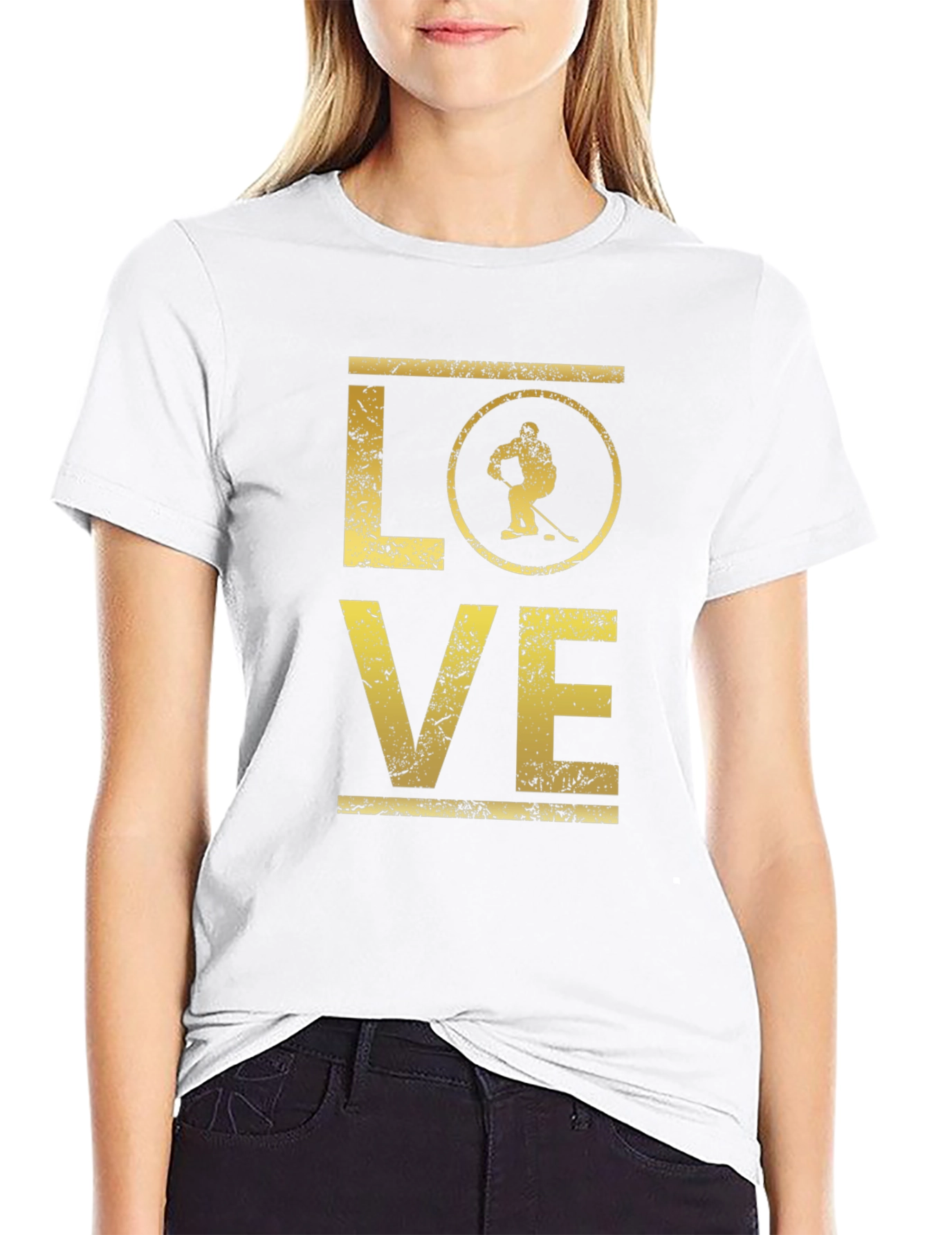 Love Hockey Graphic T-Shirt - Black Tee