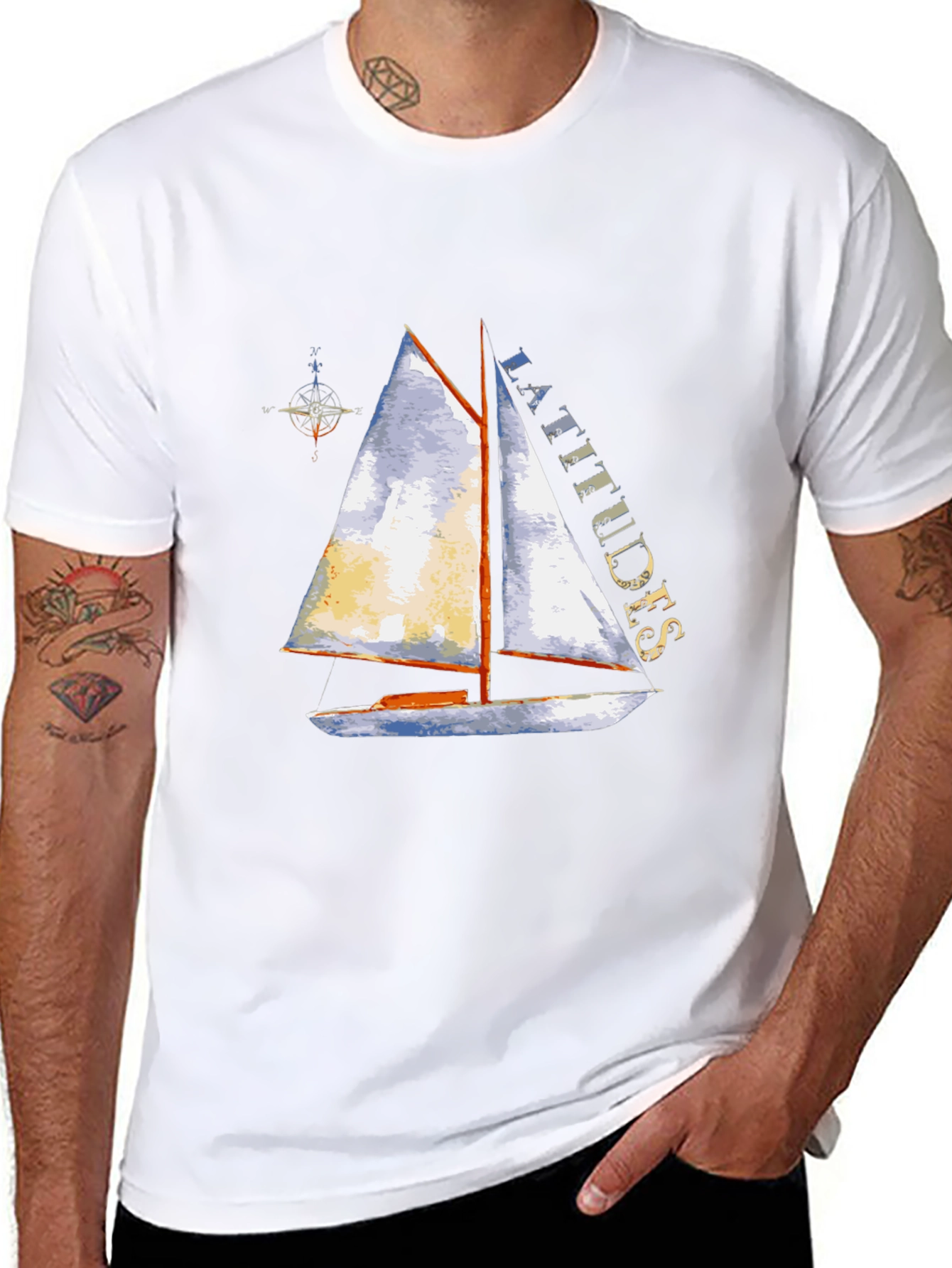 Nautical Sailboat T-Shirt - Latitudes Graphic Tee